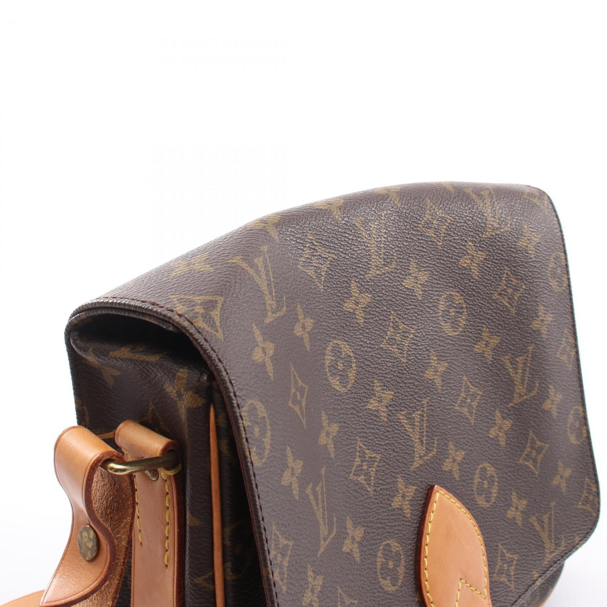 Louis Vuitton Brown Monogram Coated Canvas Leather Handbag Shoulder Bag (Pre-Owned)