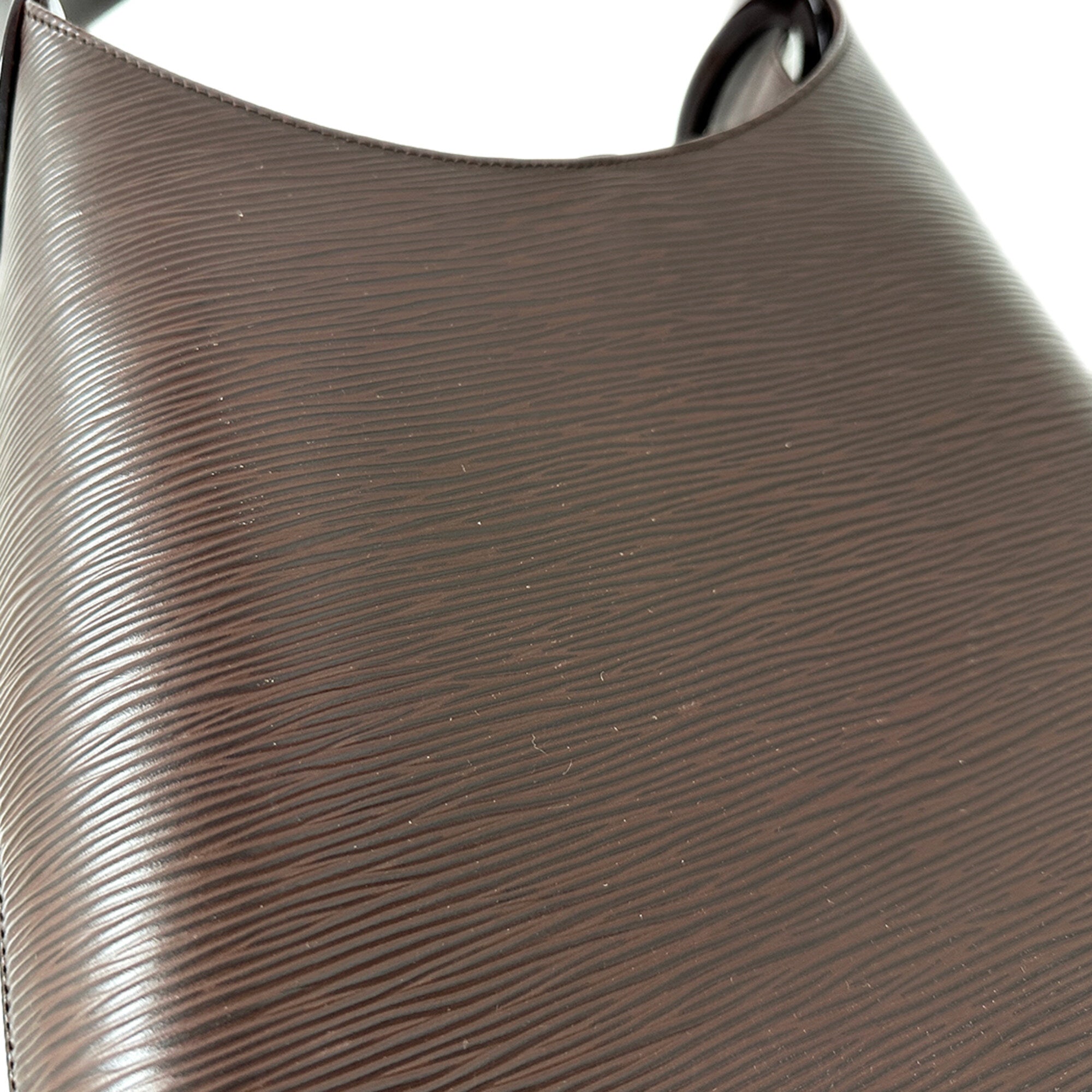 Louis Vuitton Brown Moka White Epi Leather Handbag Shoulder Bag (Pre-Owned)