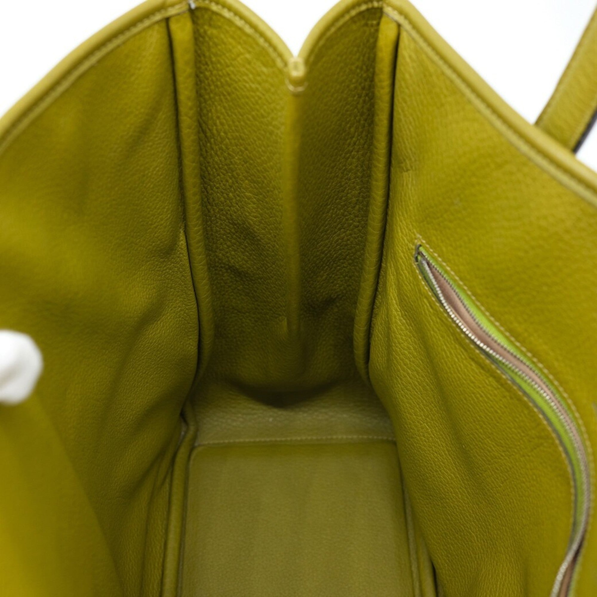 Hermes Anis Green Taurillon Clemence Leather Tote Bag (Pre-Owned)
