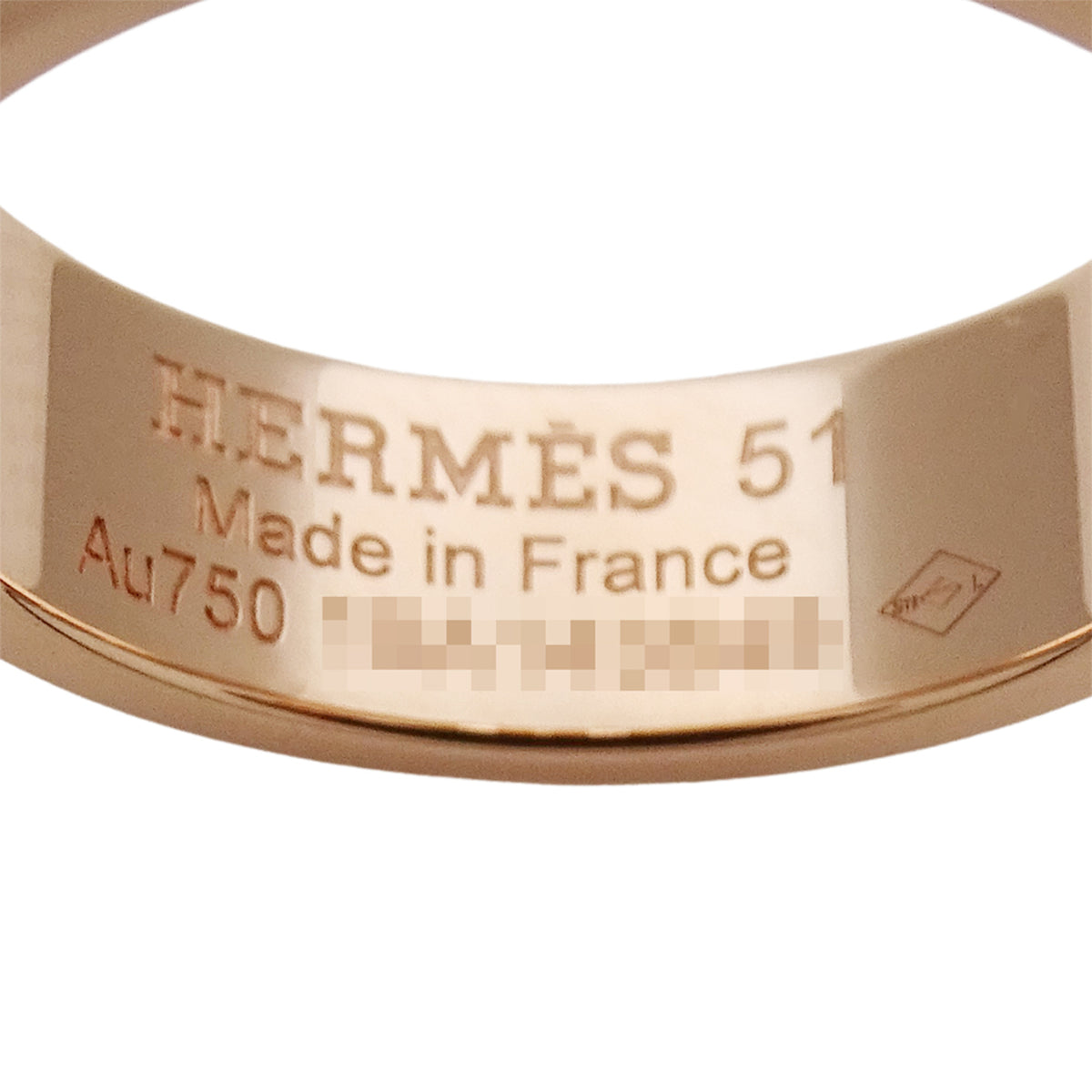 Hermes Pink Gold Pink Gold (18K) Band Ring (Pre-Owned)