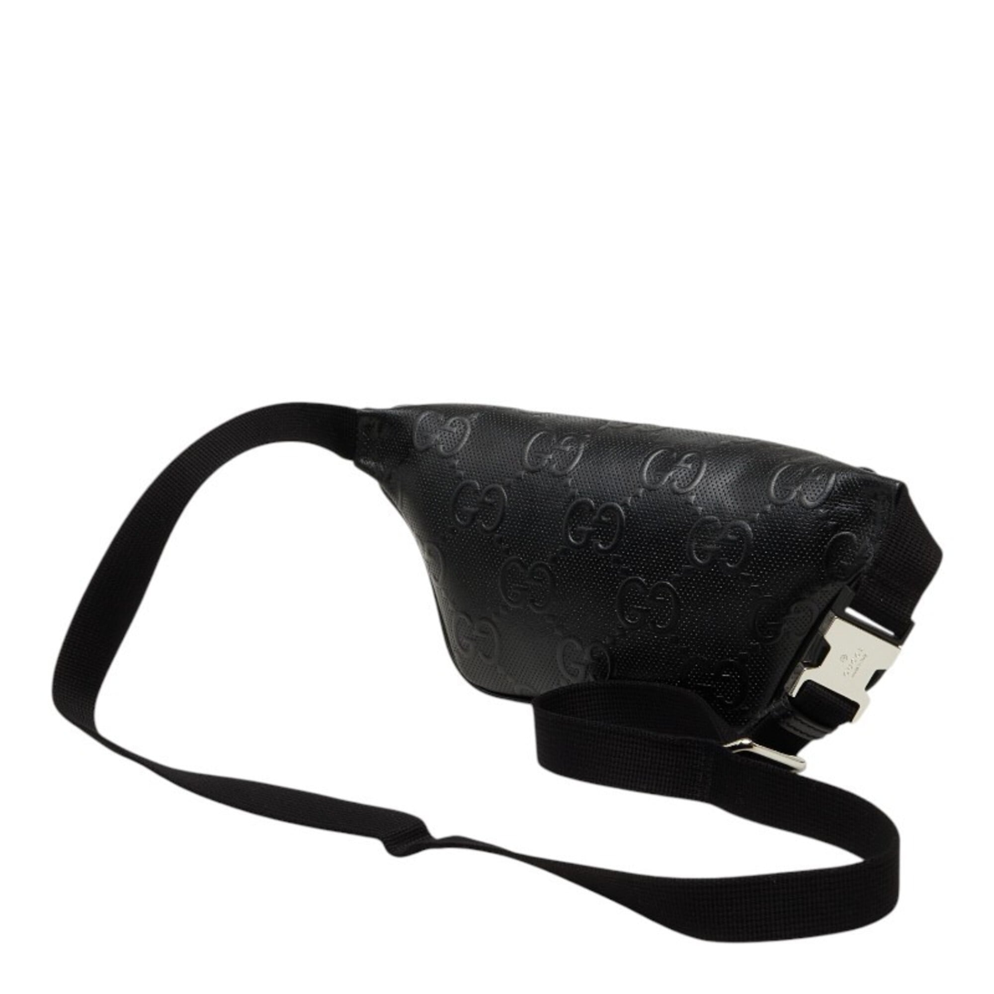 Gucci Black Leather Fanny Pack Sling Bag (Pre-Owned)