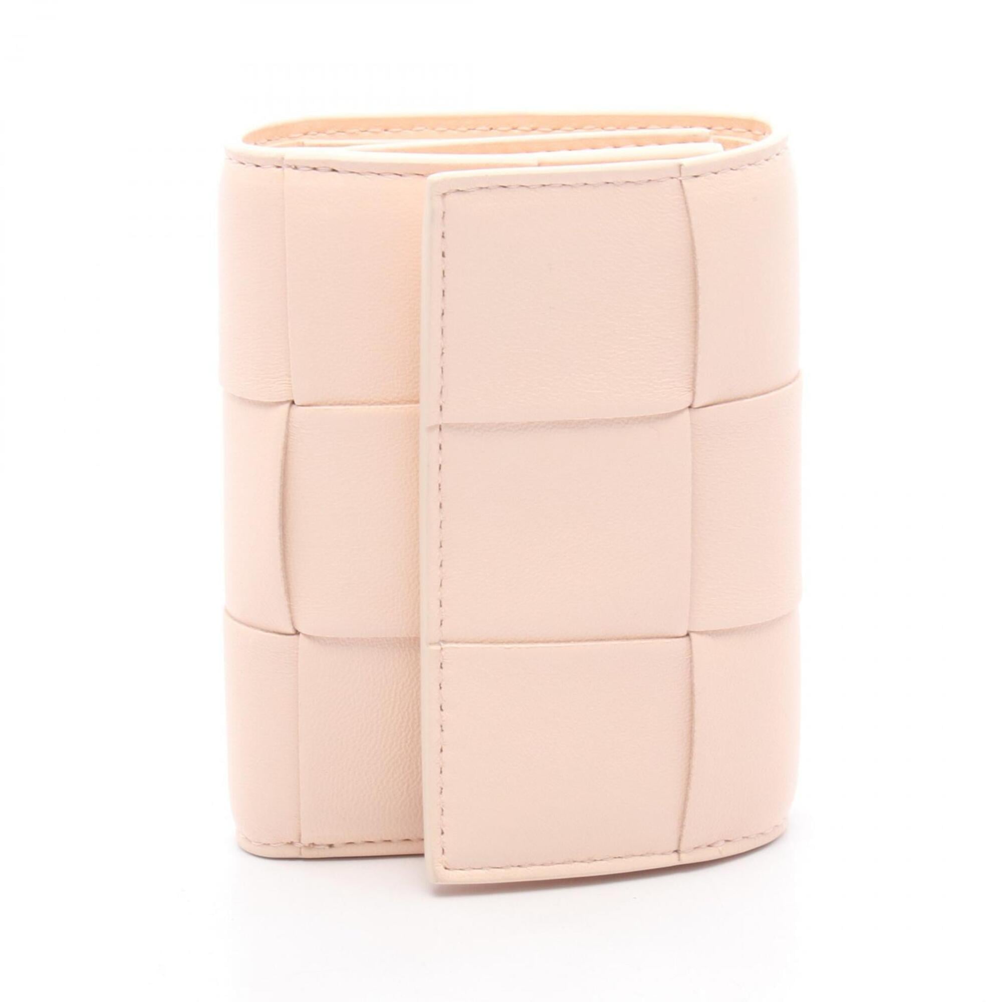 Bottega Veneta Pink Leather Wallet (Tri-Fold) (Pre-Owned)