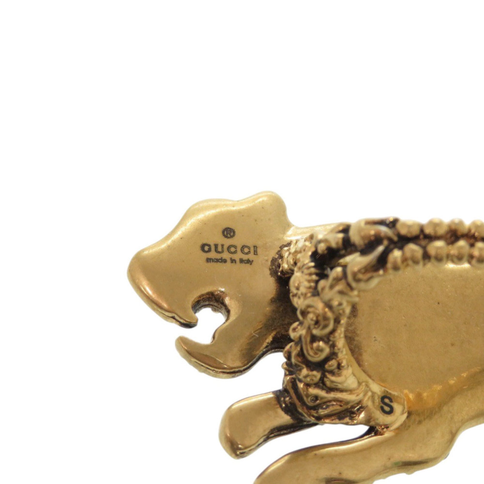 Gucci Gold Silver Metal Band Ring (Pre-Owned)