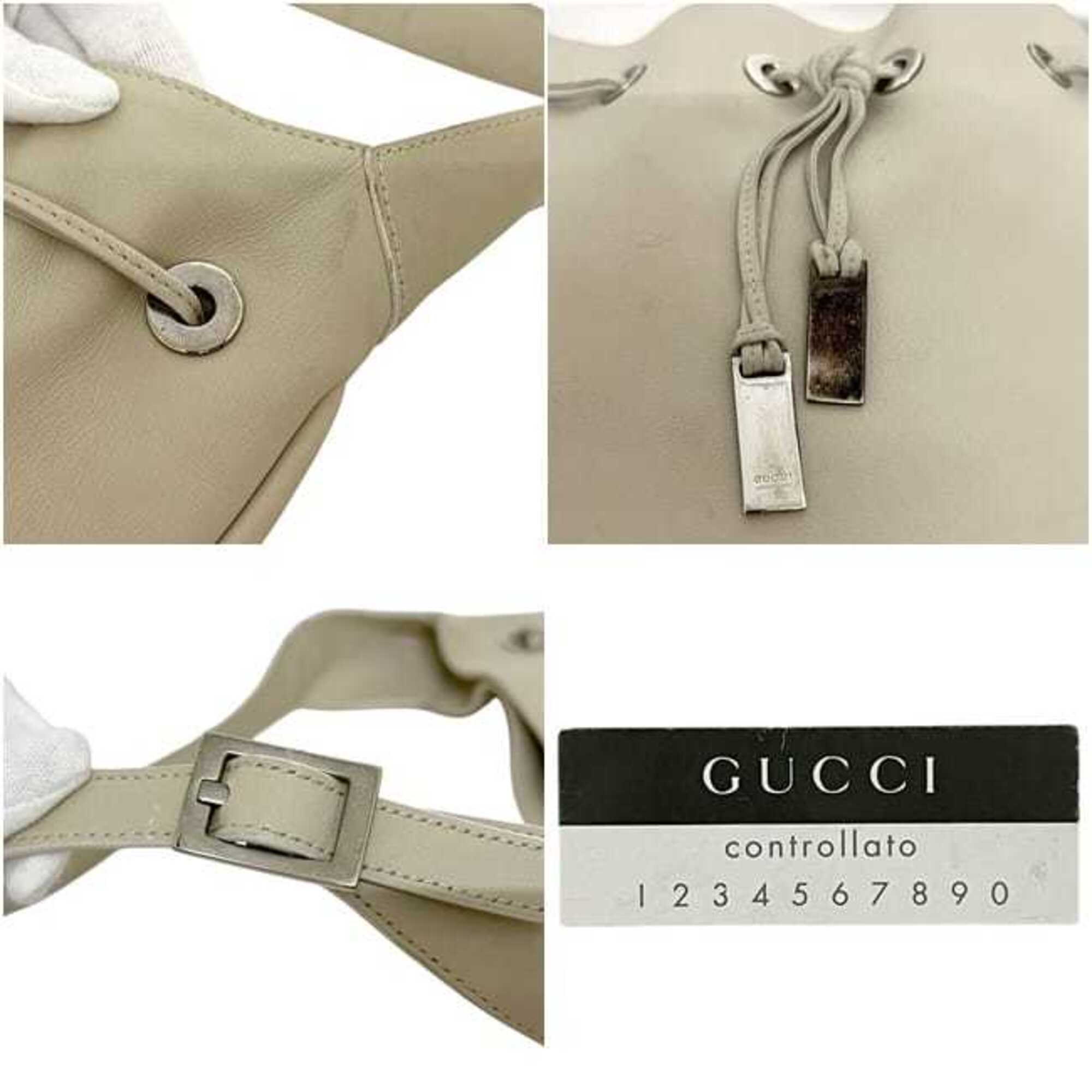 Gucci Ivory Leather Handbag (Pre-Owned)