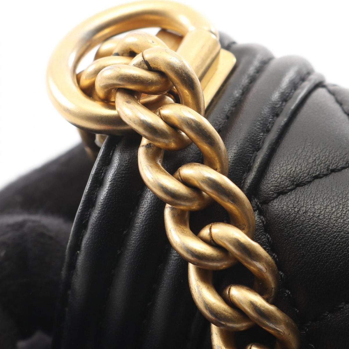 Chanel Black Leather Handbag Shoulder Bag (Pre-Owned)