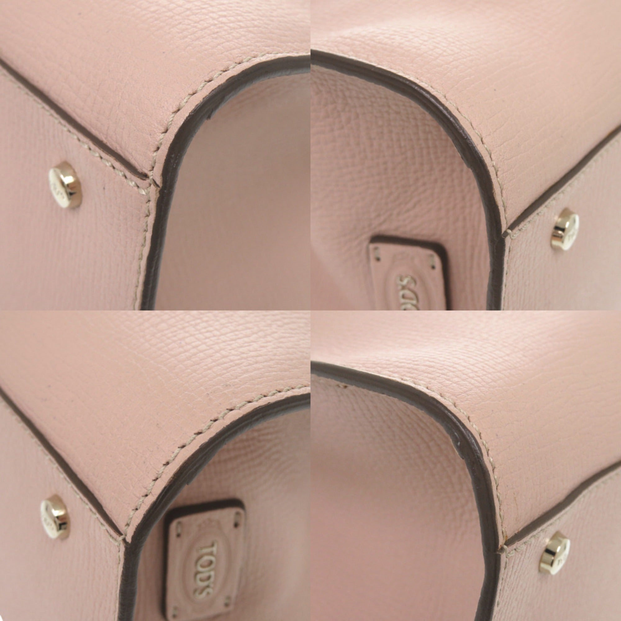 Tod's Pink Leather Handbag Tote Bag (Pre-Owned)