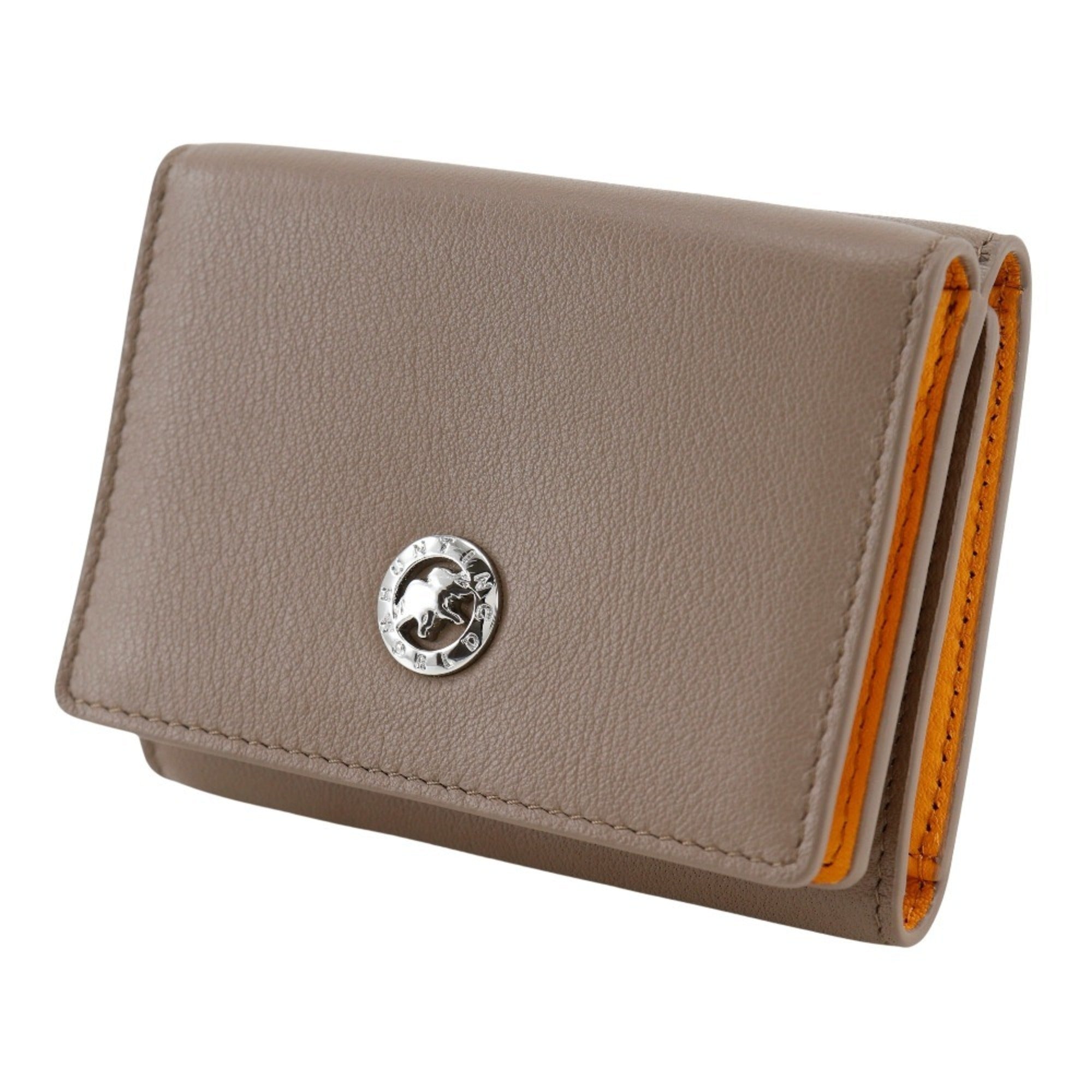 Hunting World Brown Orange Leather Wallet (Tri-Fold) (Pre-Owned)