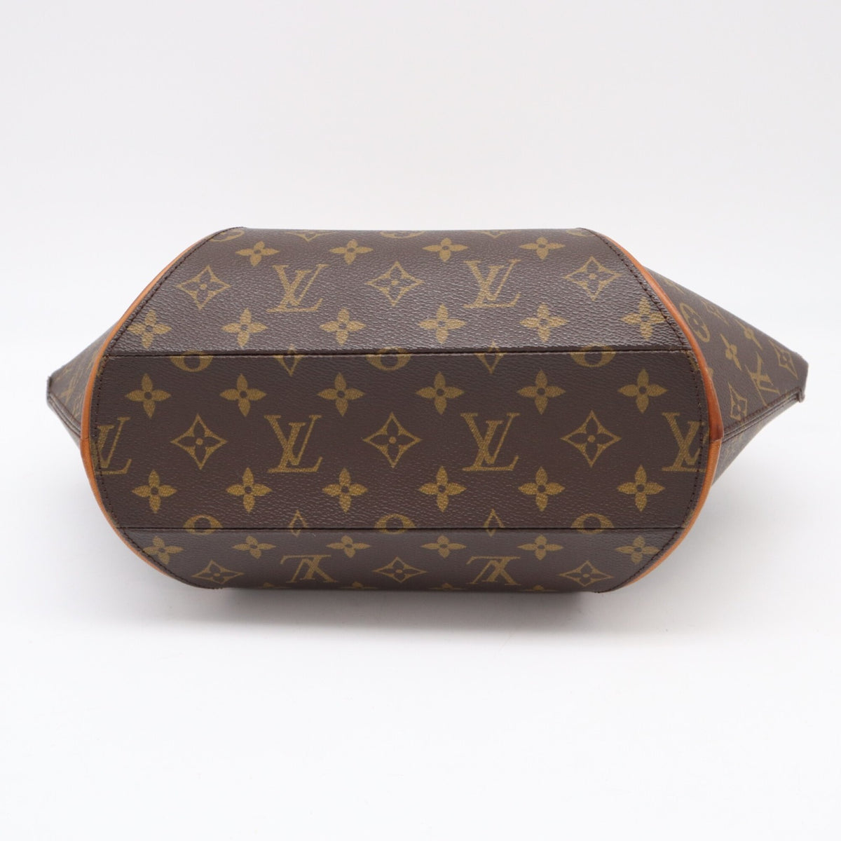Louis Vuitton Beige Brown Monogram Coated Canvas Leather Handbag (Pre-Owned)