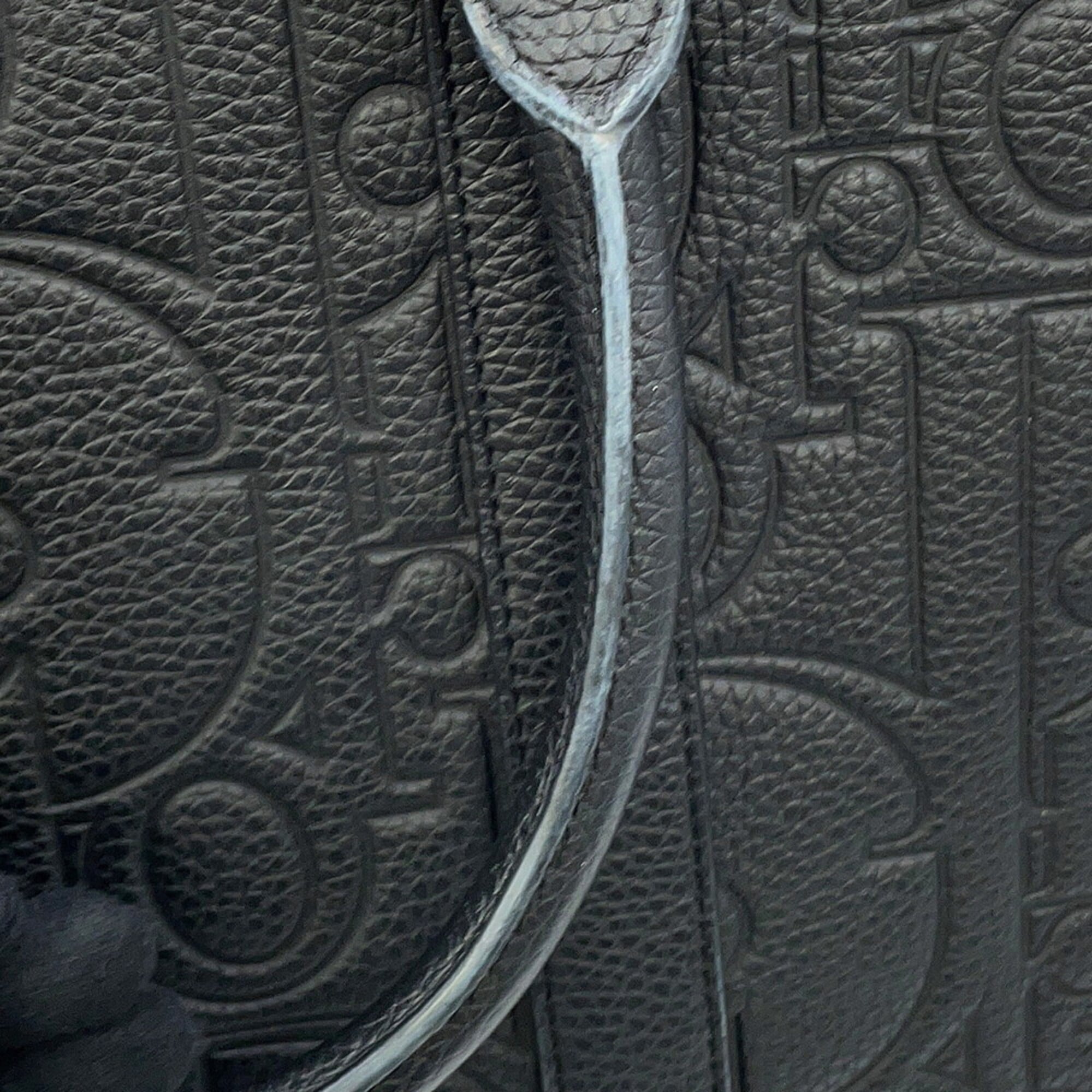 Christian Dior Black Leather Handbag Tote Bag (Pre-Owned)