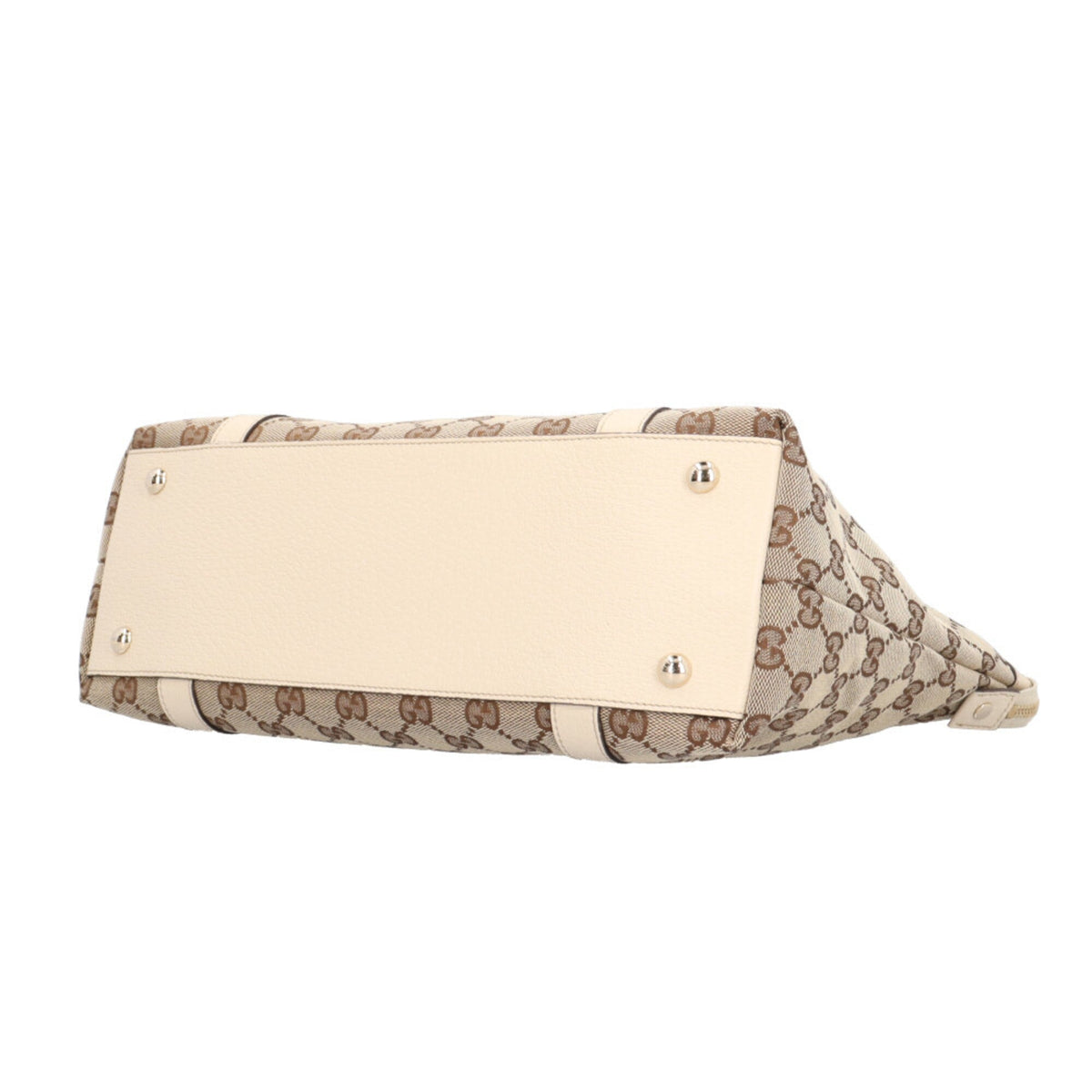 Gucci Abbey Beige Gg Canvas Handbag Tote Bag (Pre-Owned)