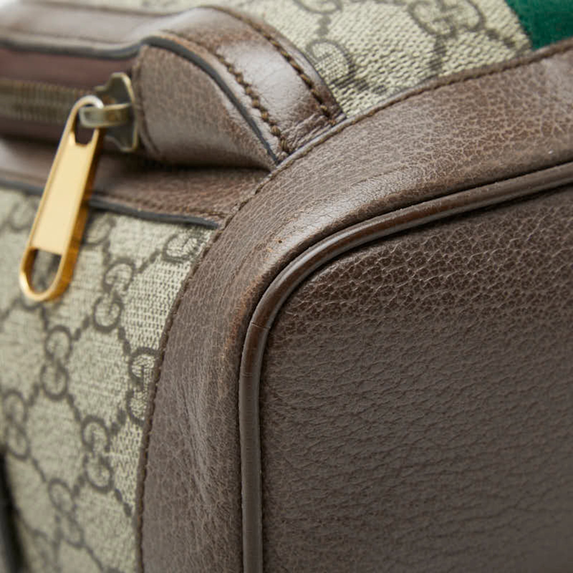 Gucci Beige Brown Pvc Leather Backpack (Pre-Owned)