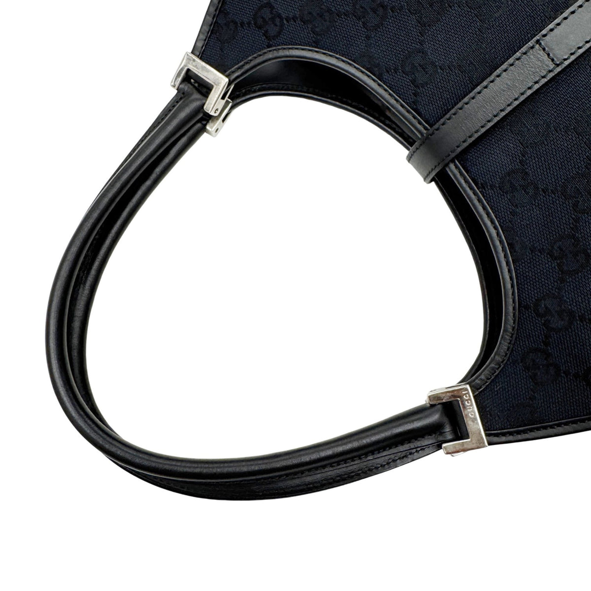 Gucci Black Gg Canvas Handbag (Pre-Owned)