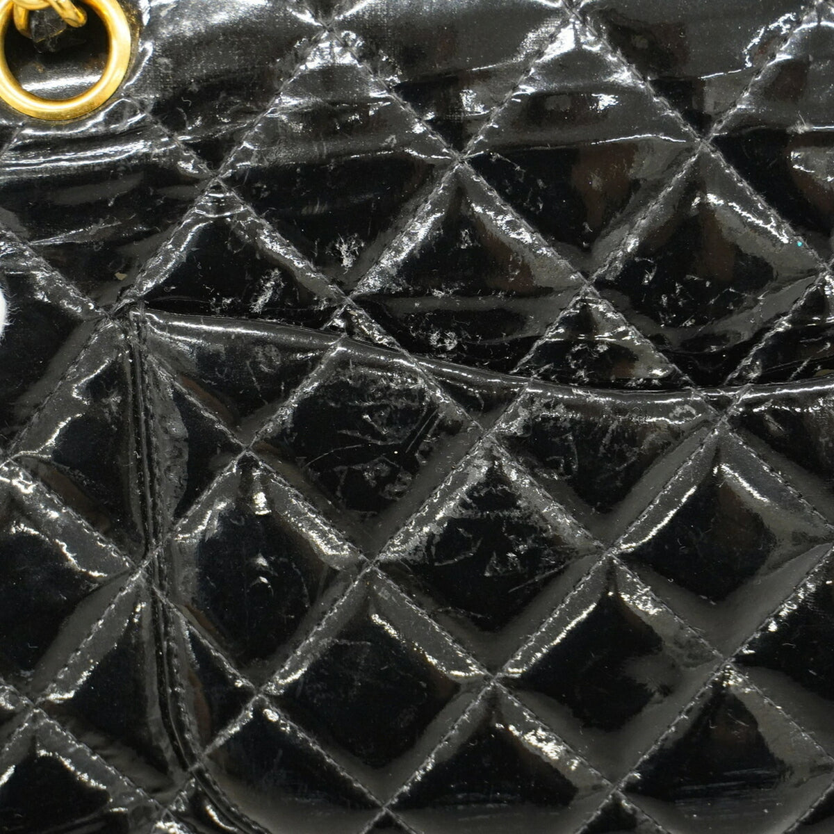 Chanel Black Patent Leather Shoulder Bag (Pre-Owned)