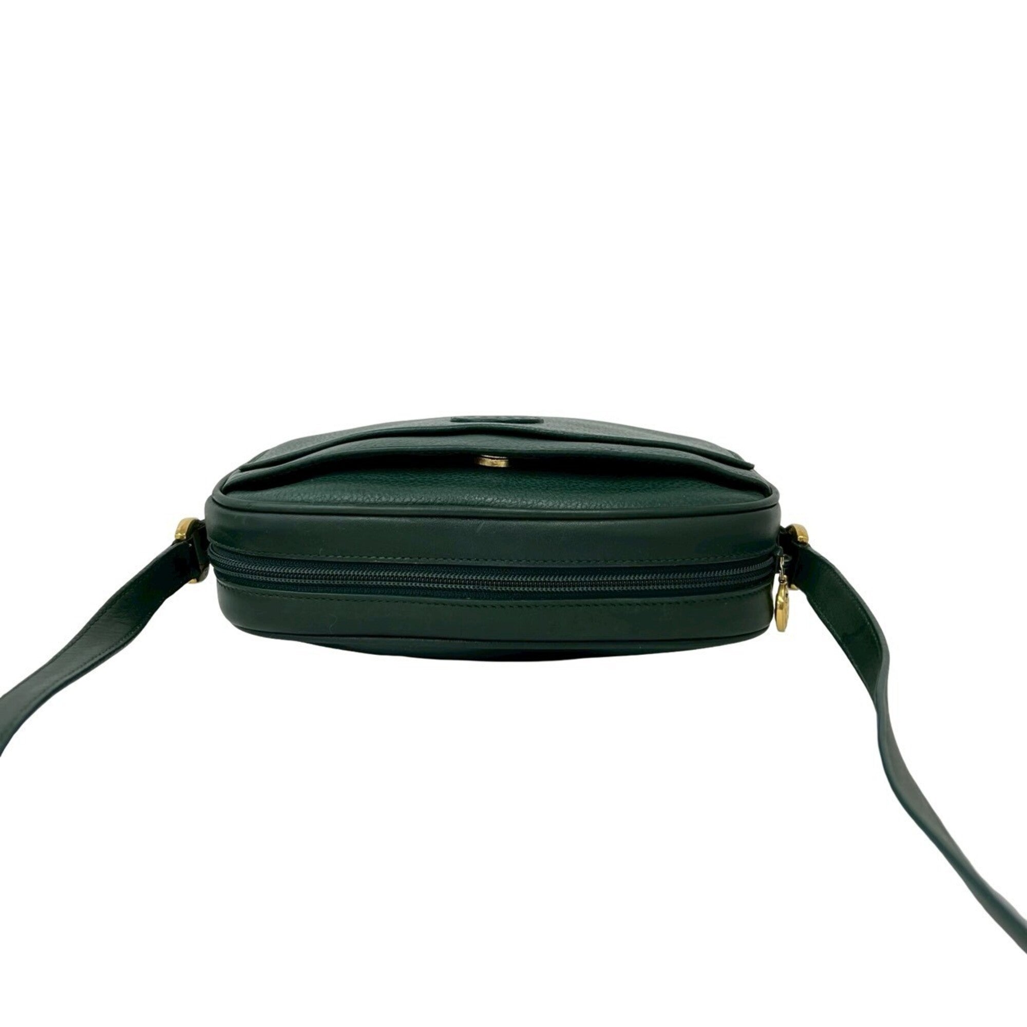 Gucci Green Leather Pochette Shoulder Bag (Pre-Owned)