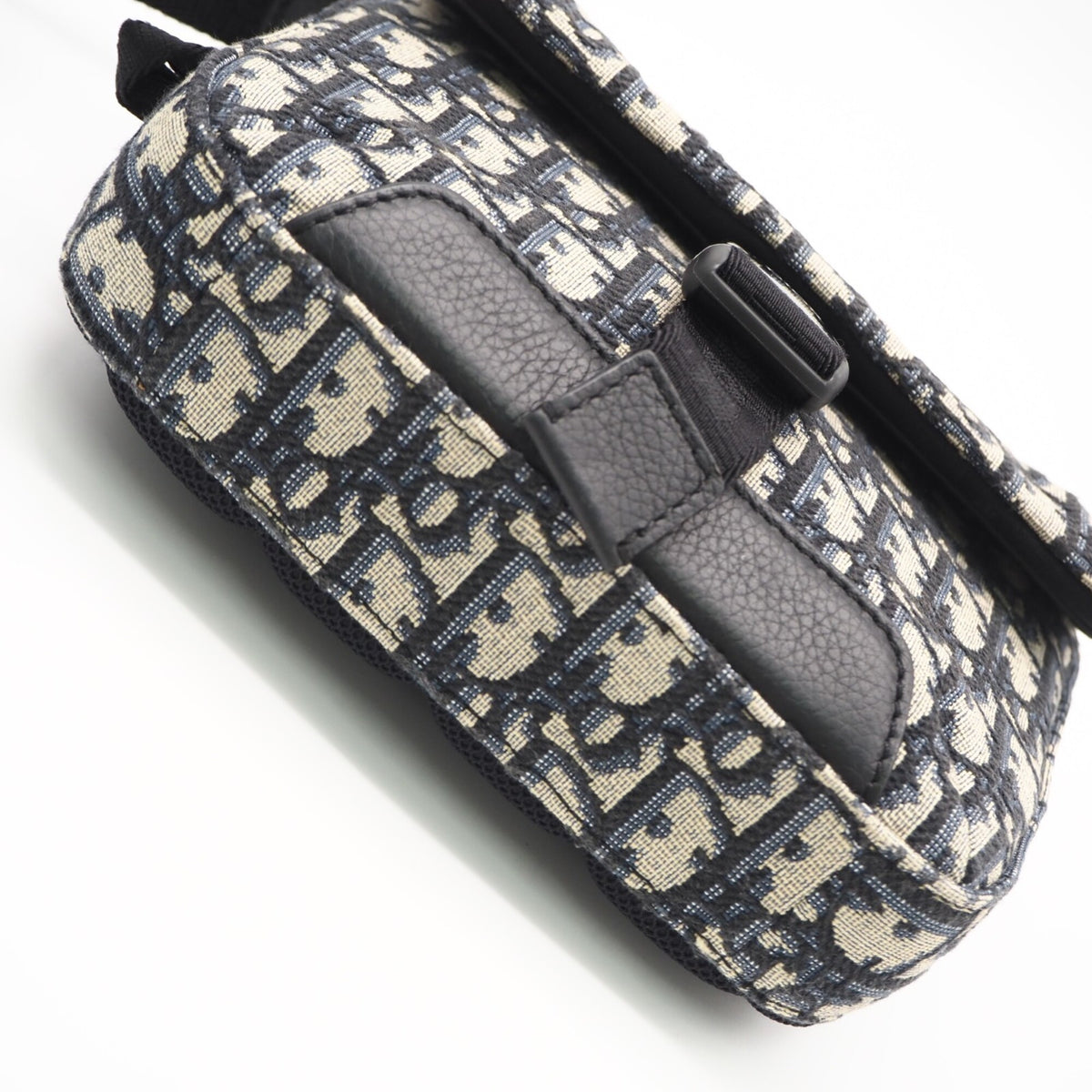 Christian Dior Beige Navy Canvas Messenger Bag Shoulder Bag (Pre-Owned)