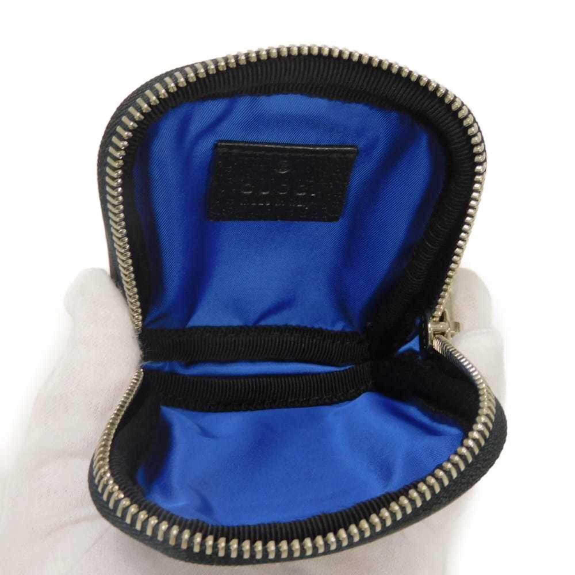 Gucci Blue Nylon Leather Coin Purse/Coin Case (Pre-Owned)