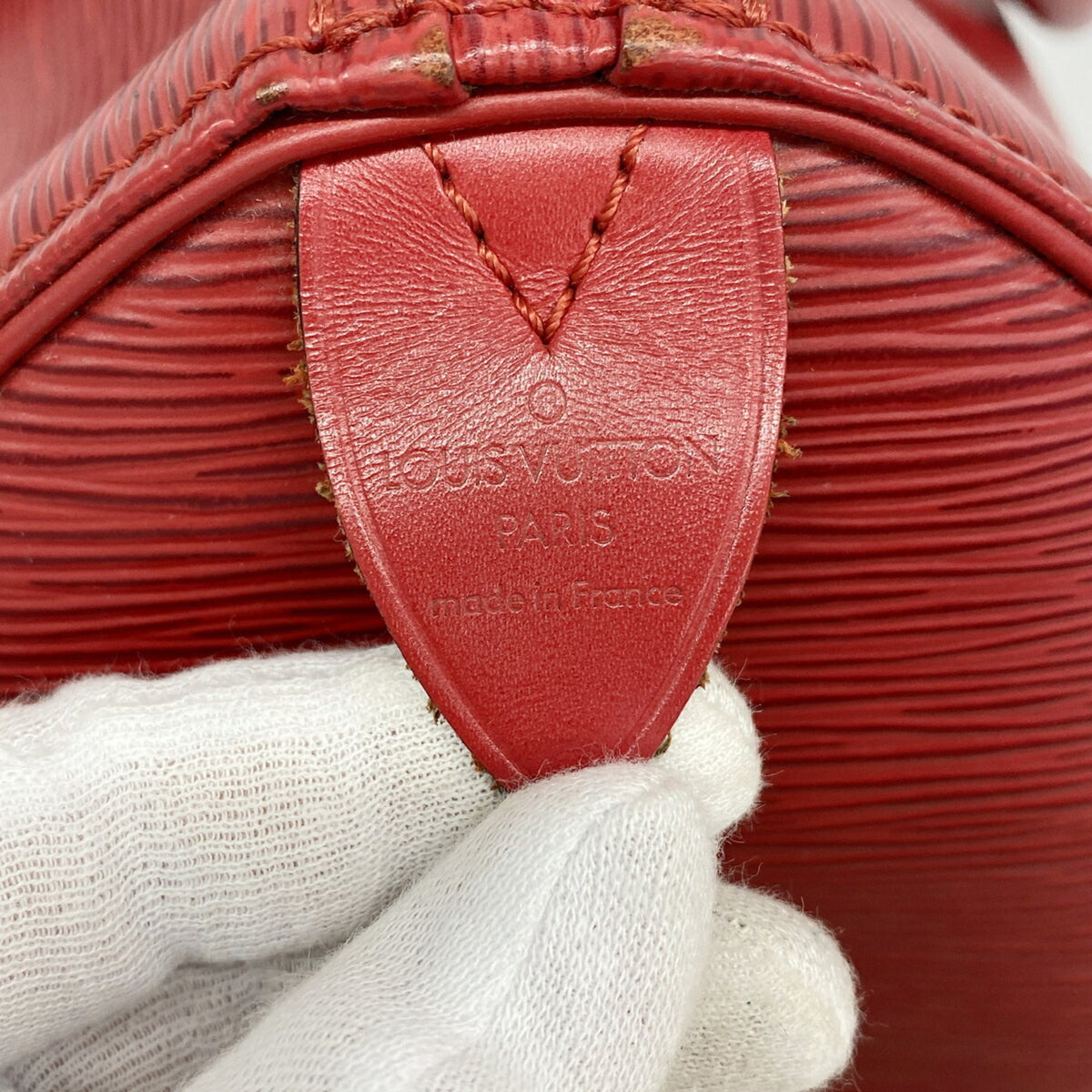 Louis Vuitton Castilian Red Handbag (Pre-Owned)