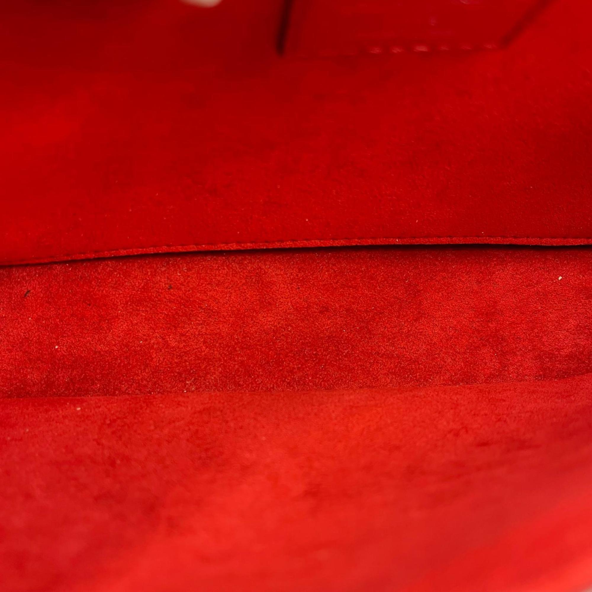 Louis Vuitton Red Color Leather Handbag Shoulder Bag (Pre-Owned)