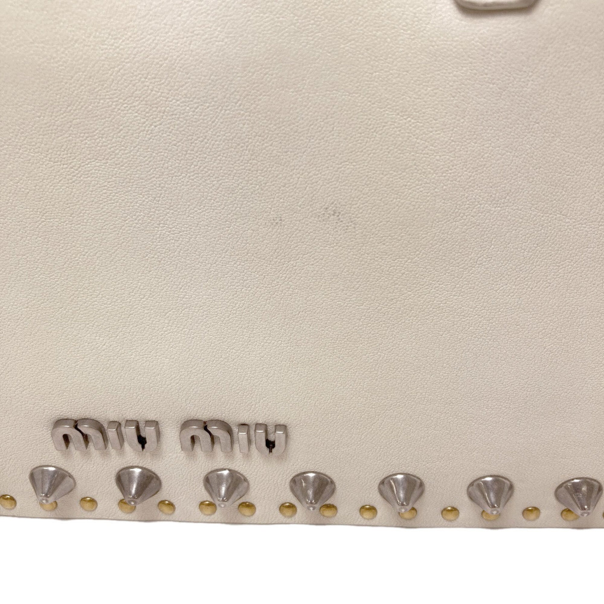 Miu Miu White Leather Handbag (Pre-Owned)