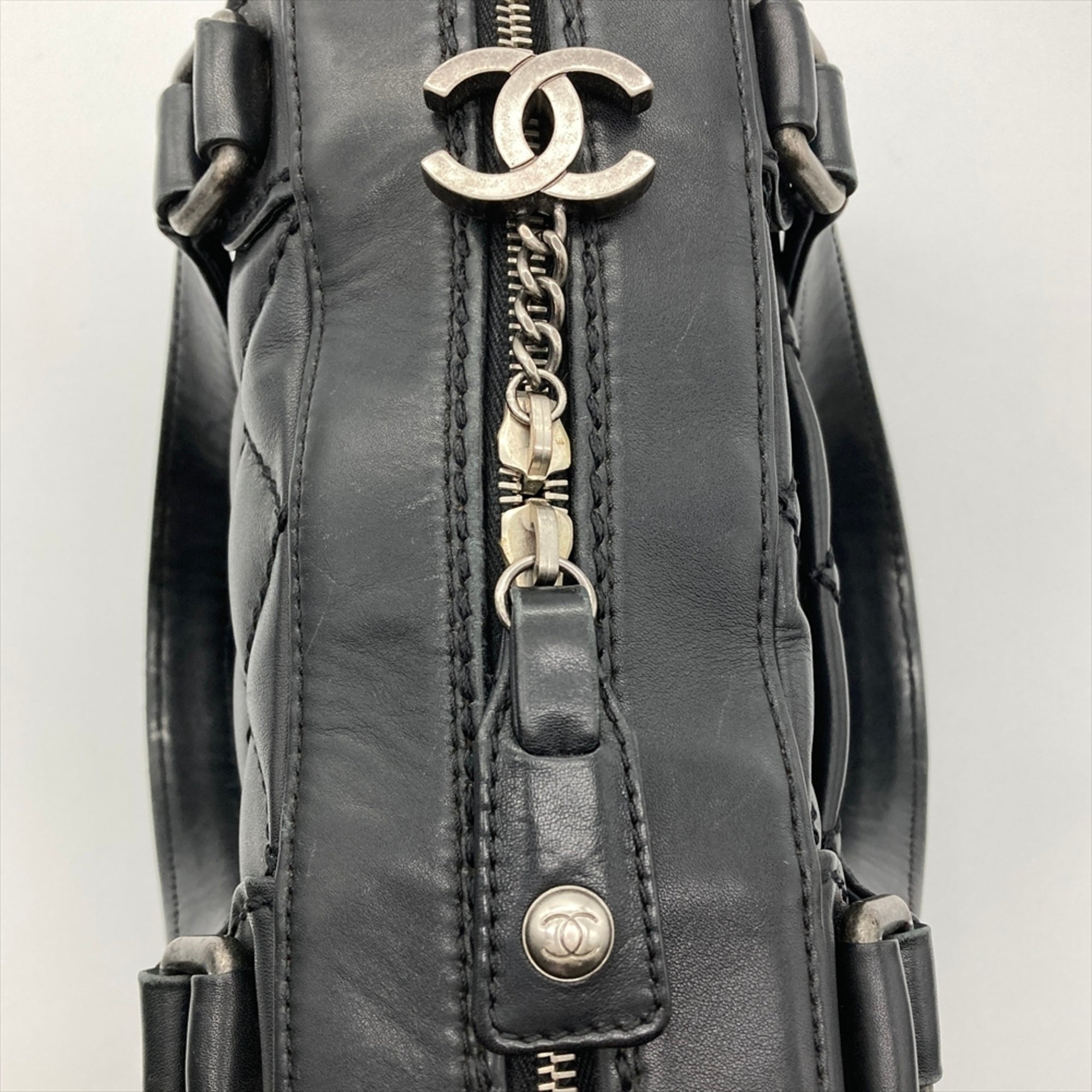 Chanel Black Boston Bag Handbag (Pre-Owned)
