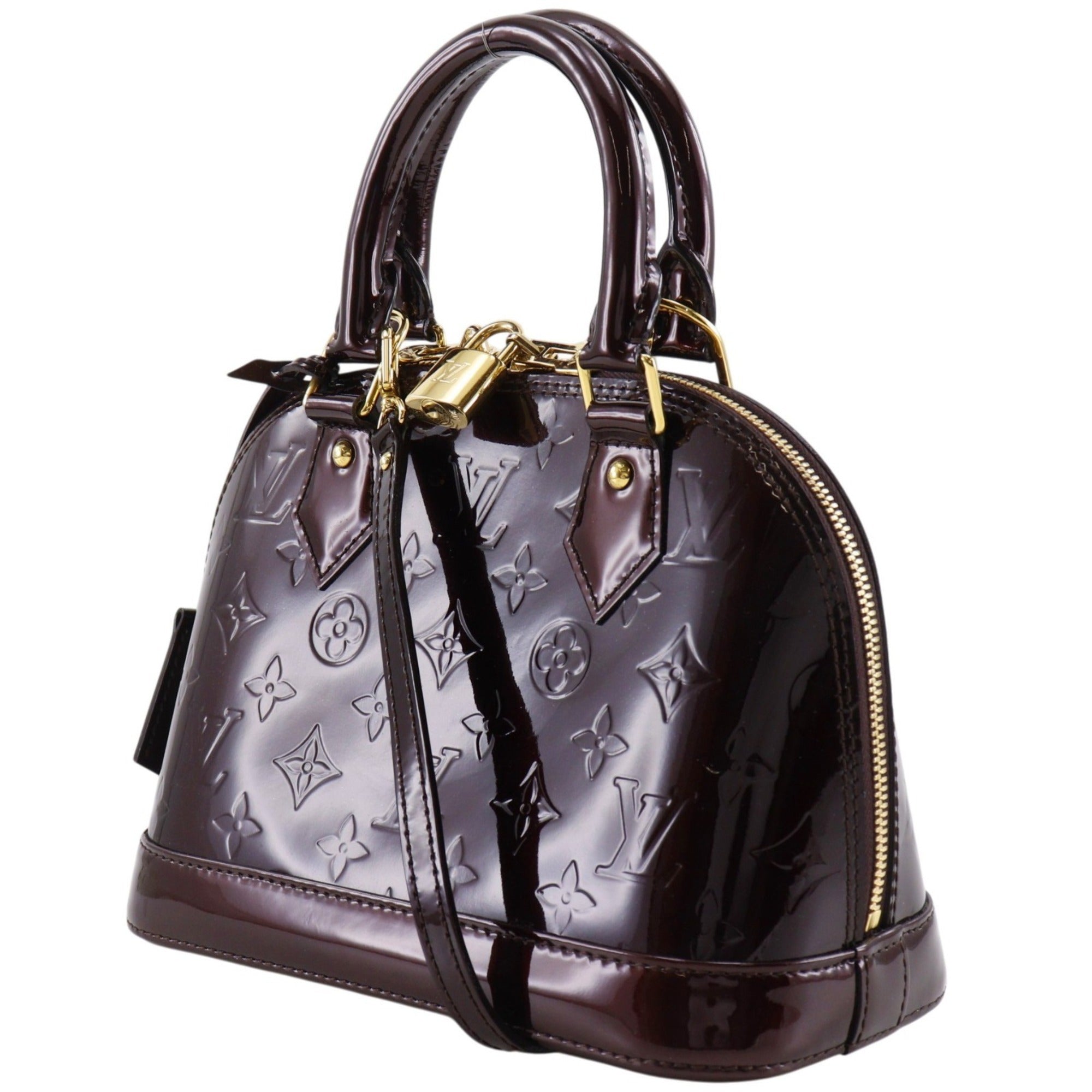 Louis Vuitton Amarante Red Color Monogram Vernis Handbag (Pre-Owned)