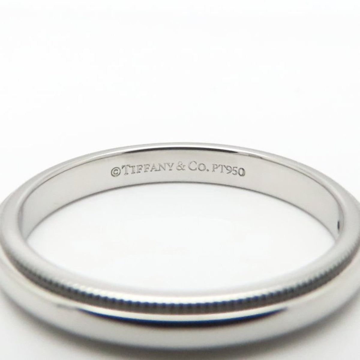 Tiffany Platinum Platinum 950 Band Ring (Pre-Owned)
