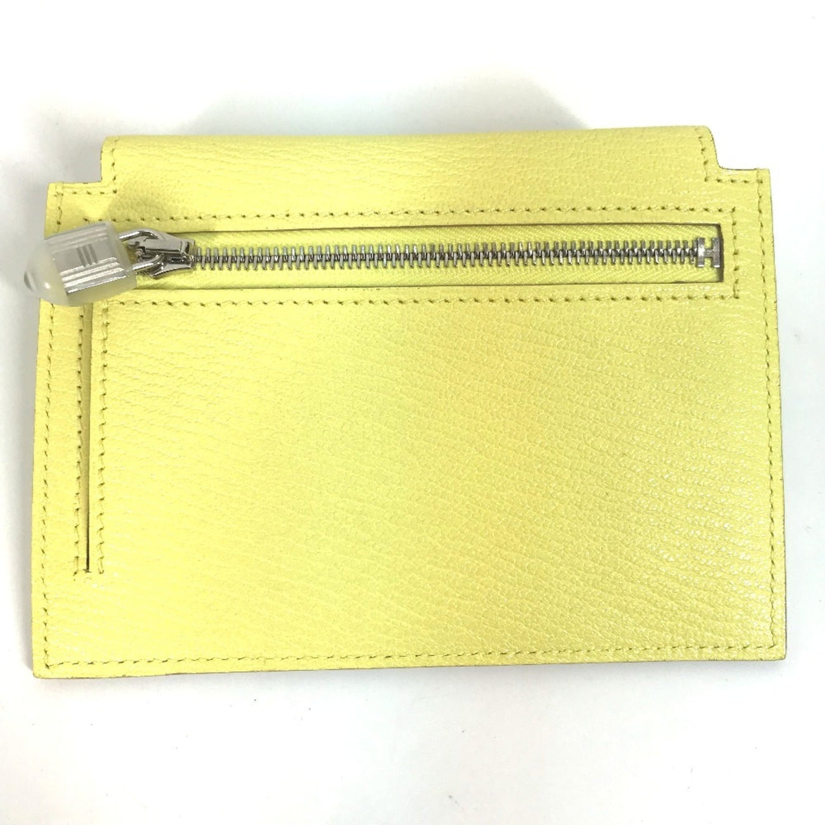 Hermes Yellow Chevre Leather Coin Purse/Coin Case (Pre-Owned)