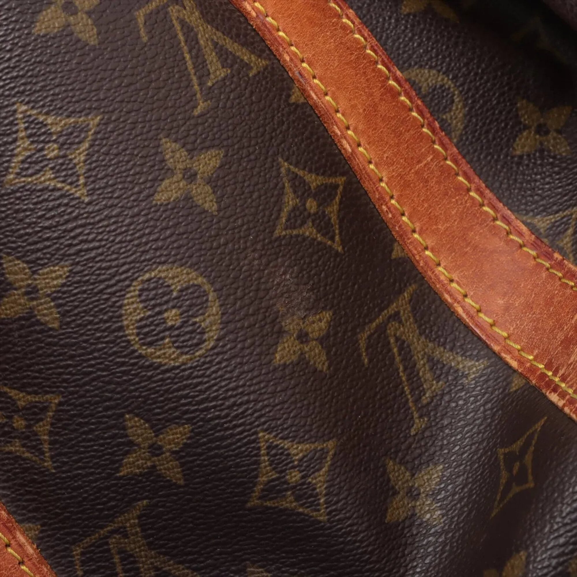 Louis Vuitton Brown Coated Canvas Leather Handbag Tote Bag (Pre-Owned)