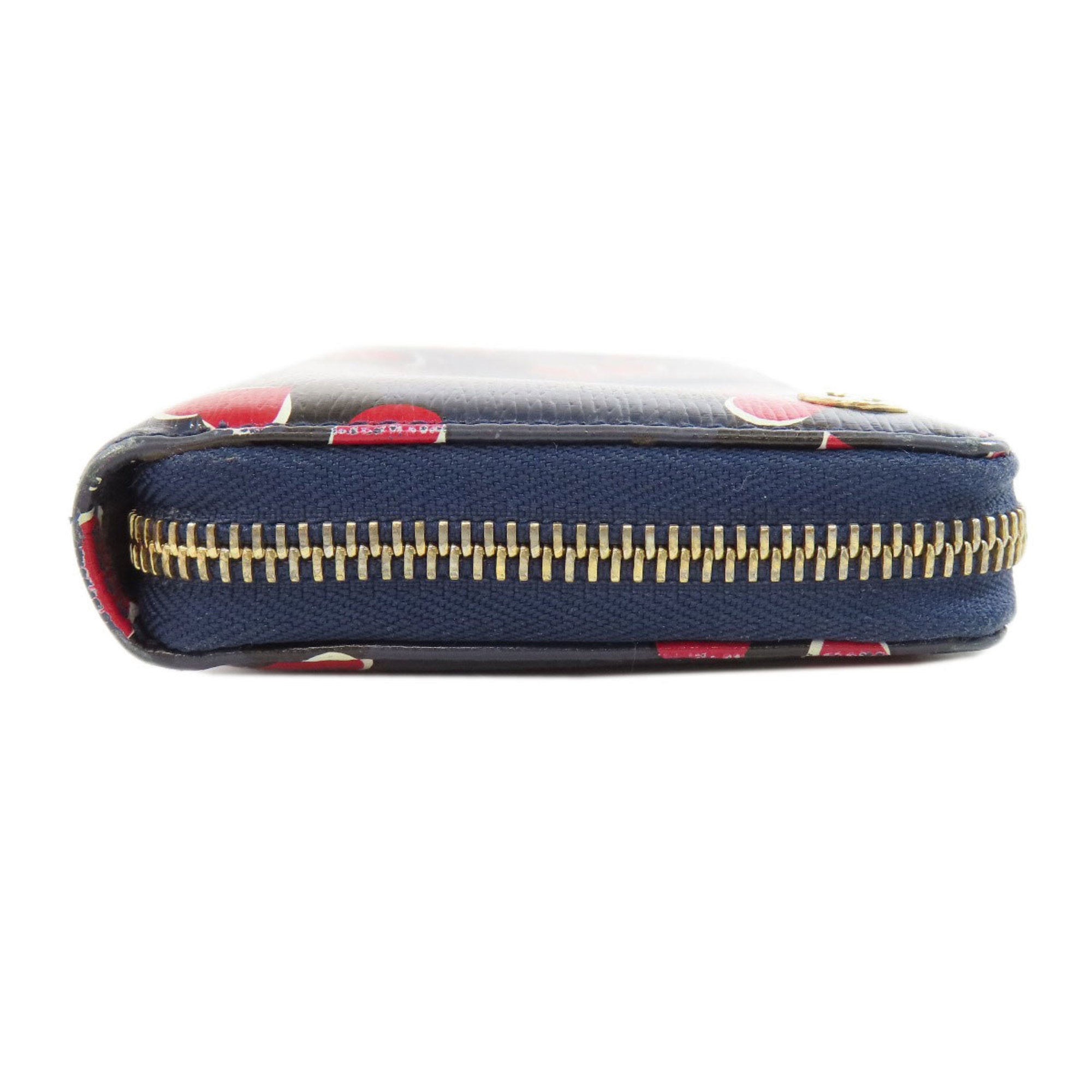 Gucci Navy Leather Long Wallet (Bi-Fold) (Pre-Owned)