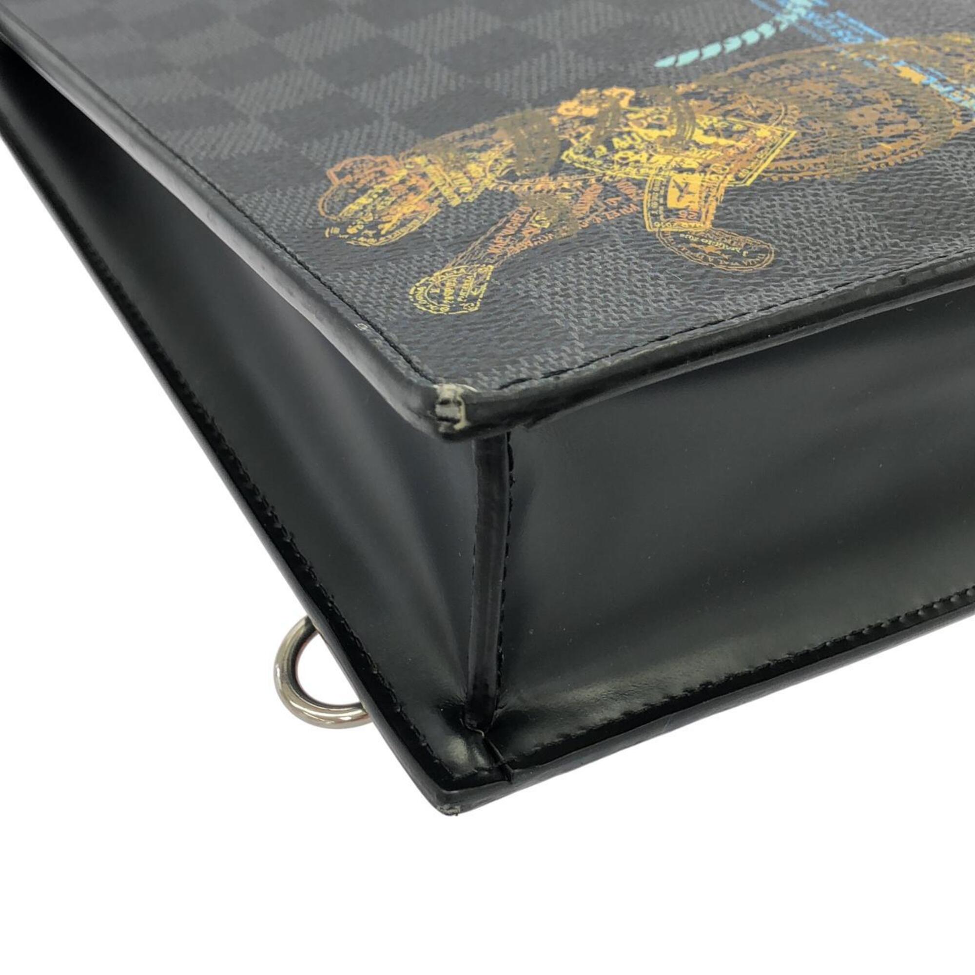 Louis Vuitton Graphite Coated Canvas Handbag (Pre-Owned)
