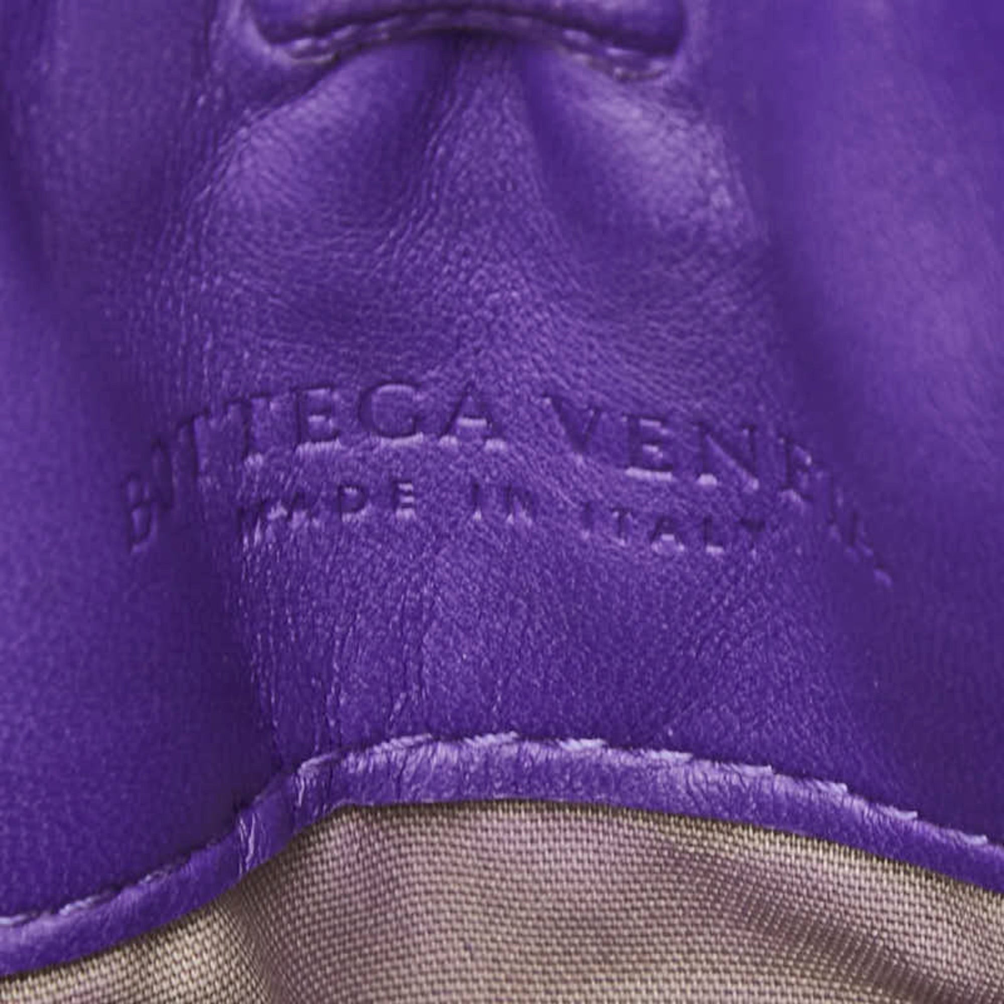 Bottega Veneta Purple Leather Handbag Shoulder Bag (Pre-Owned)