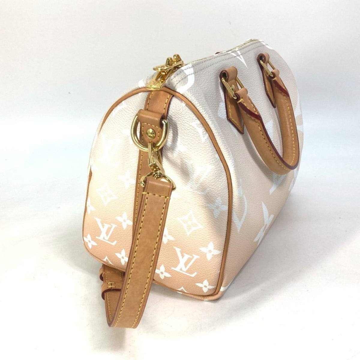 Louis Vuitton Orange Monogram Boston Bag Handbag Shoulder Bag (Pre-Owned)