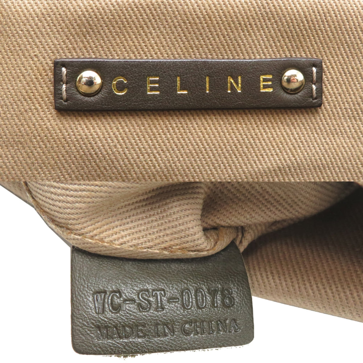 Celine Beige Canvas Leather Handbag (Pre-Owned)