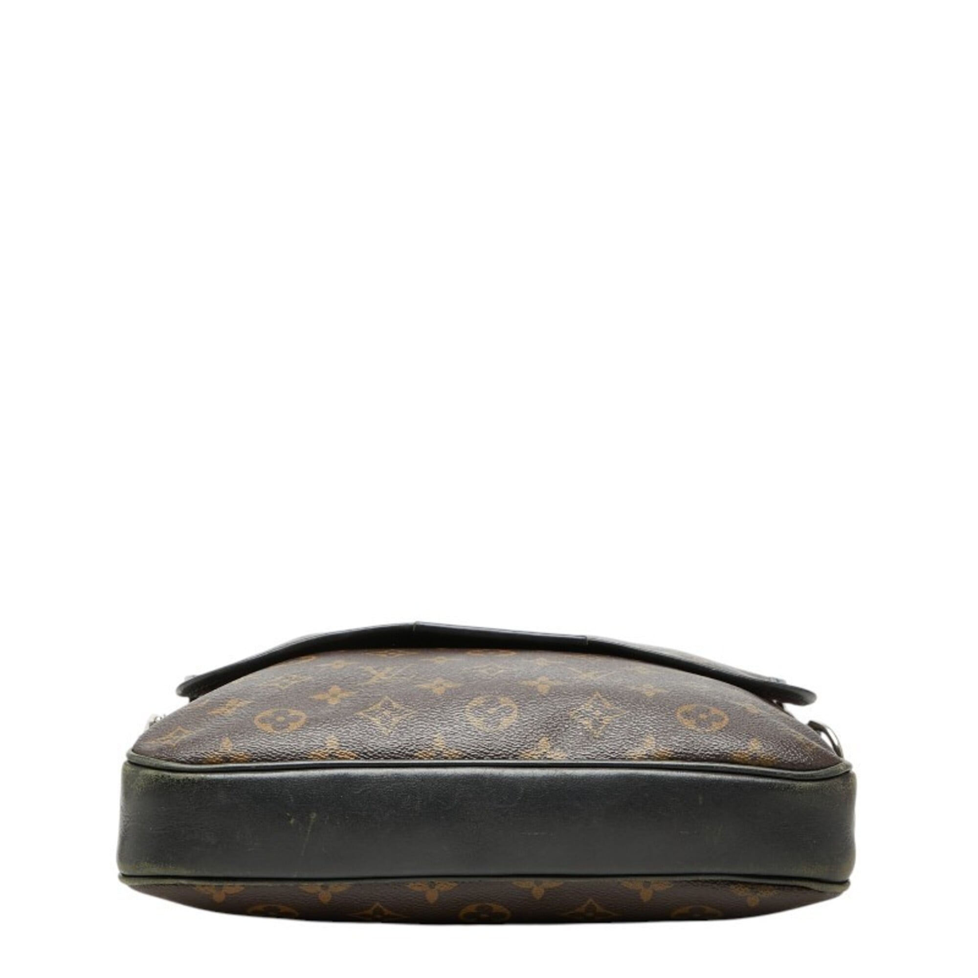 Louis Vuitton Black Brown Monogram Macassar Pvc Leather Shoulder Bag (Pre-Owned)