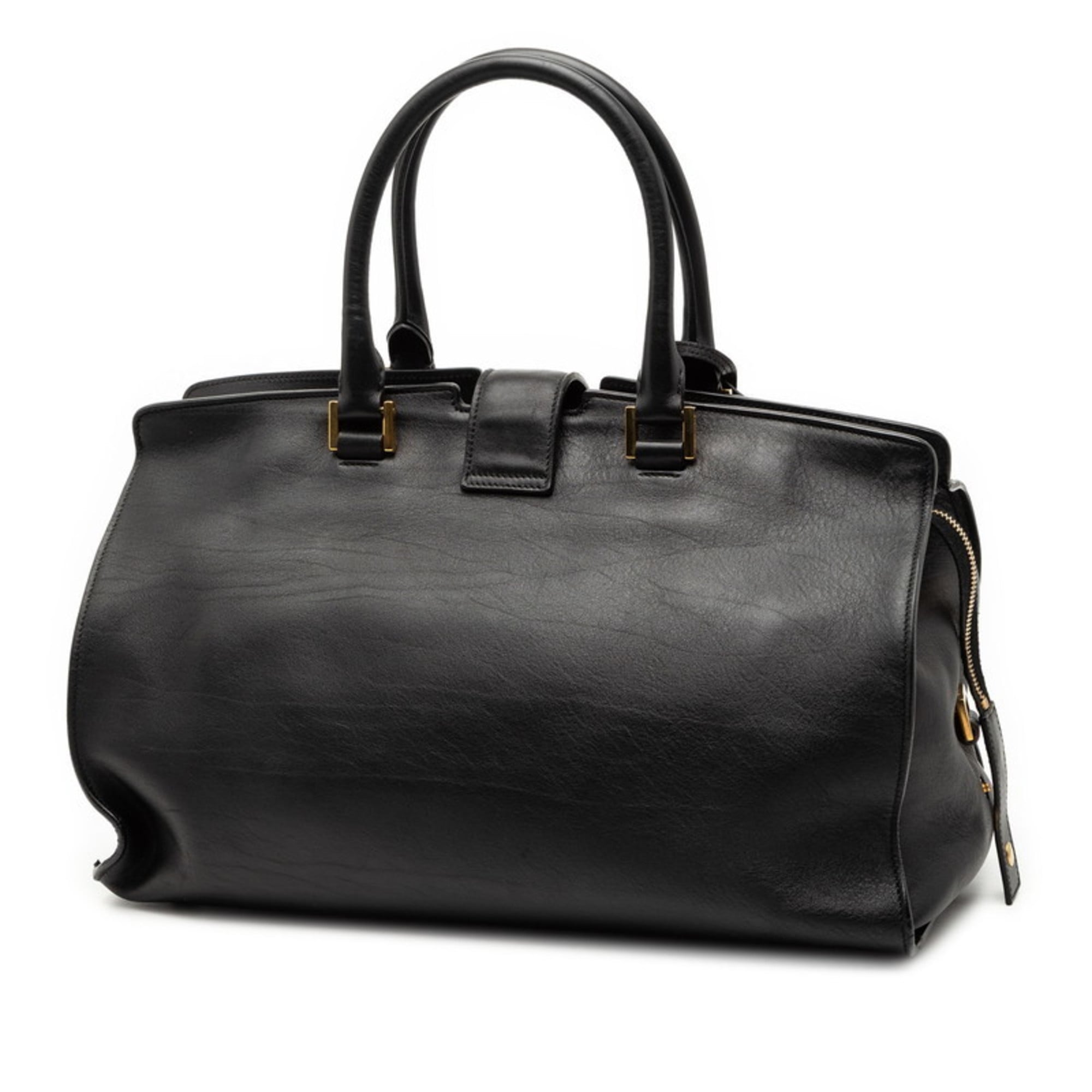 Saint Laurent Black Leather Handbag (Pre-Owned)