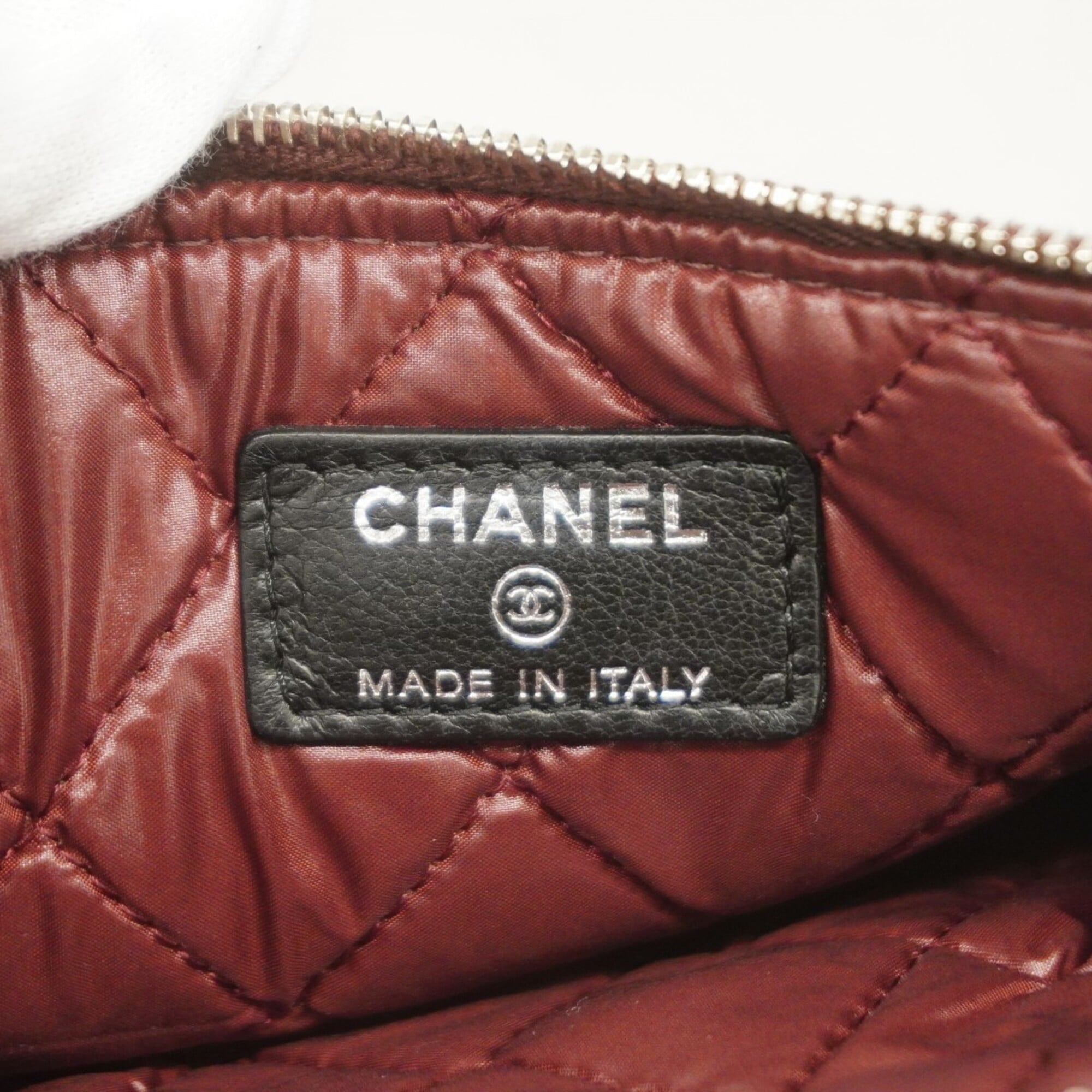 Chanel Black Leather Pouch (Pre-Owned)