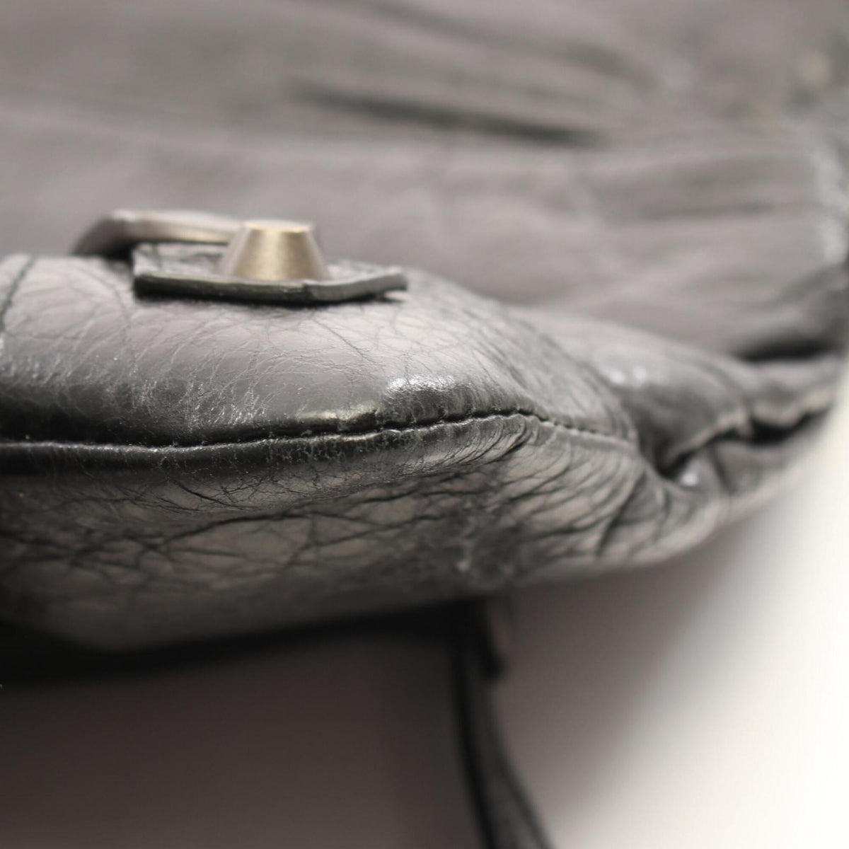 Balenciaga Black Leather Handbag Shoulder Bag (Pre-Owned)