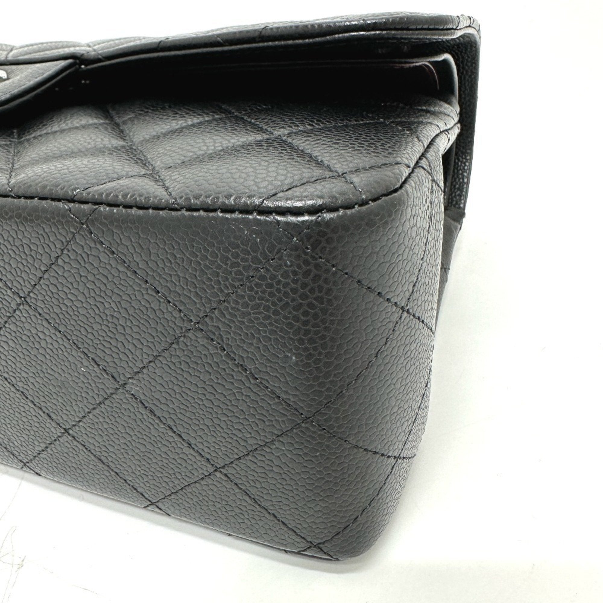 Chanel Black Grained Calfskin Shoulder Bag (Pre-Owned)