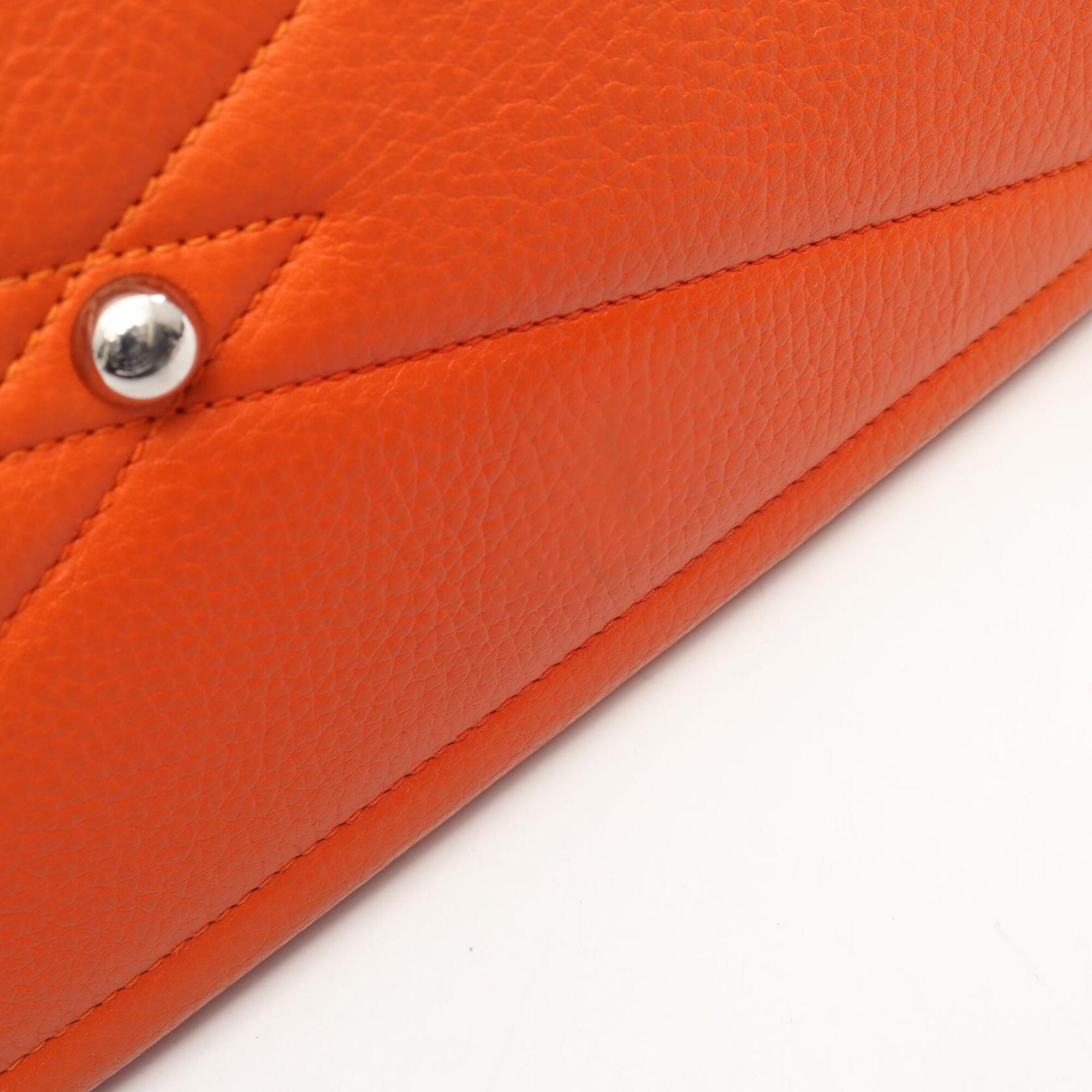 Hermes Orange Leather Handbag (Pre-Owned)