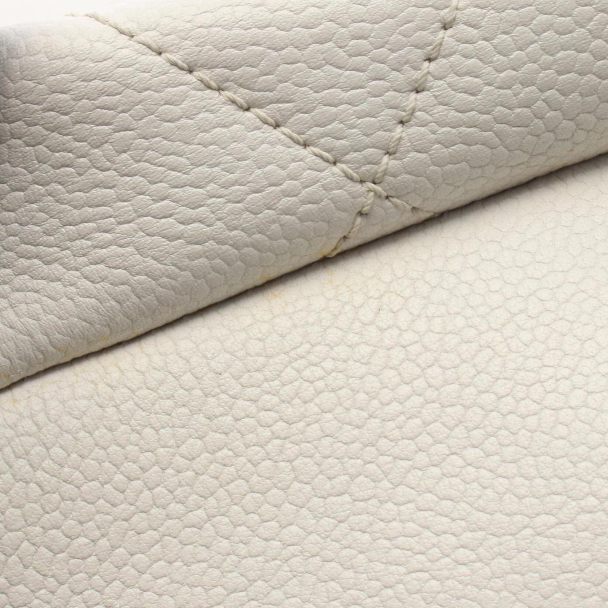 Chanel White Grained Calfskin Handbag Tote Bag (Pre-Owned)