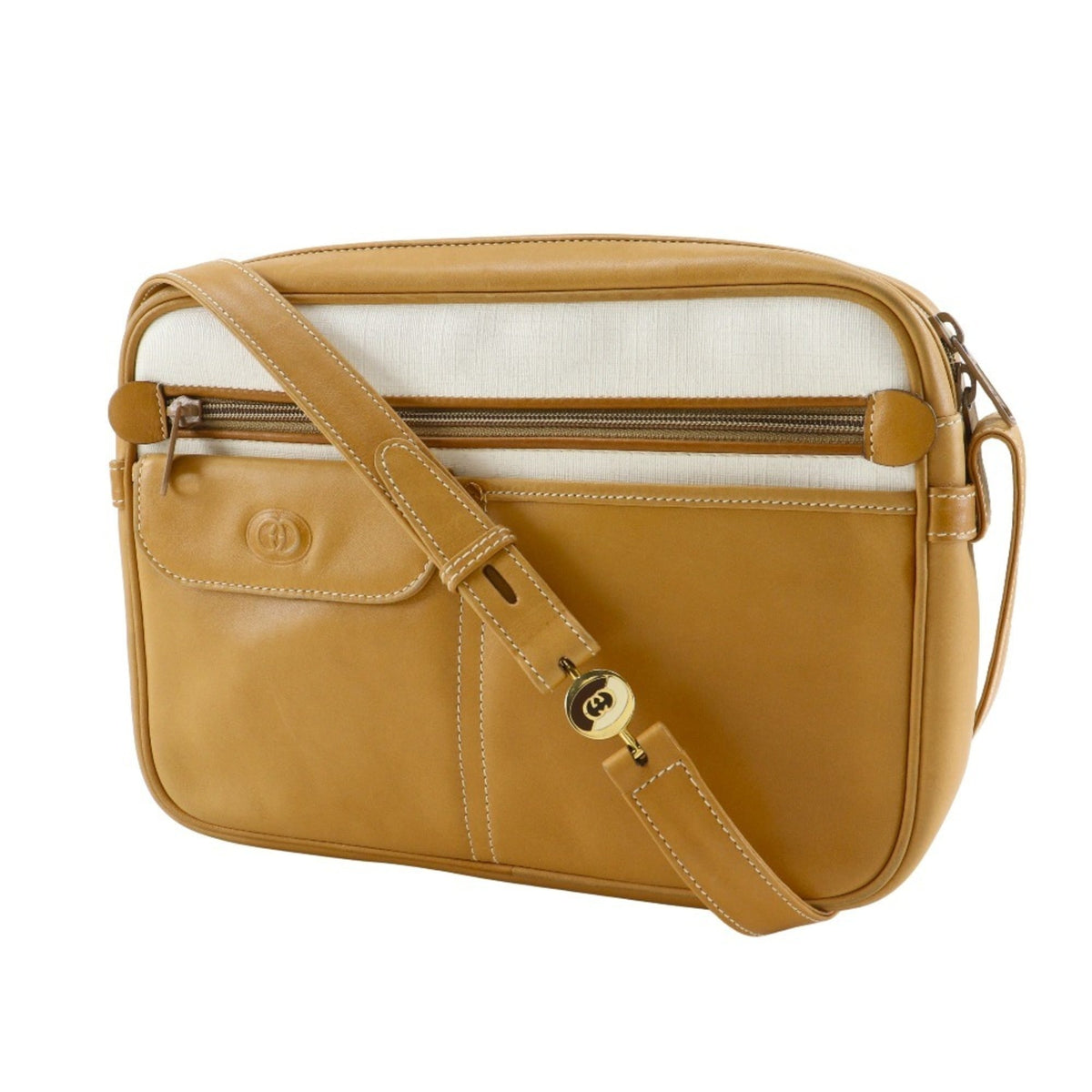 Gucci Beige Leather Shoulder Bag (Pre-Owned)
