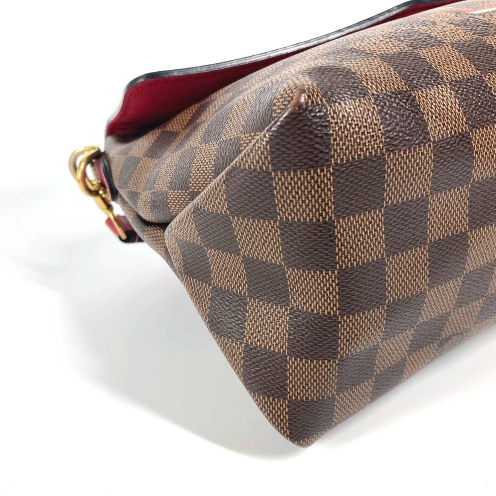Louis Vuitton Brown Damier Canvas Ebene Galle Red Color Damier Canvas Handbag Shoulder Bag Tote Bag (Pre-Owned)