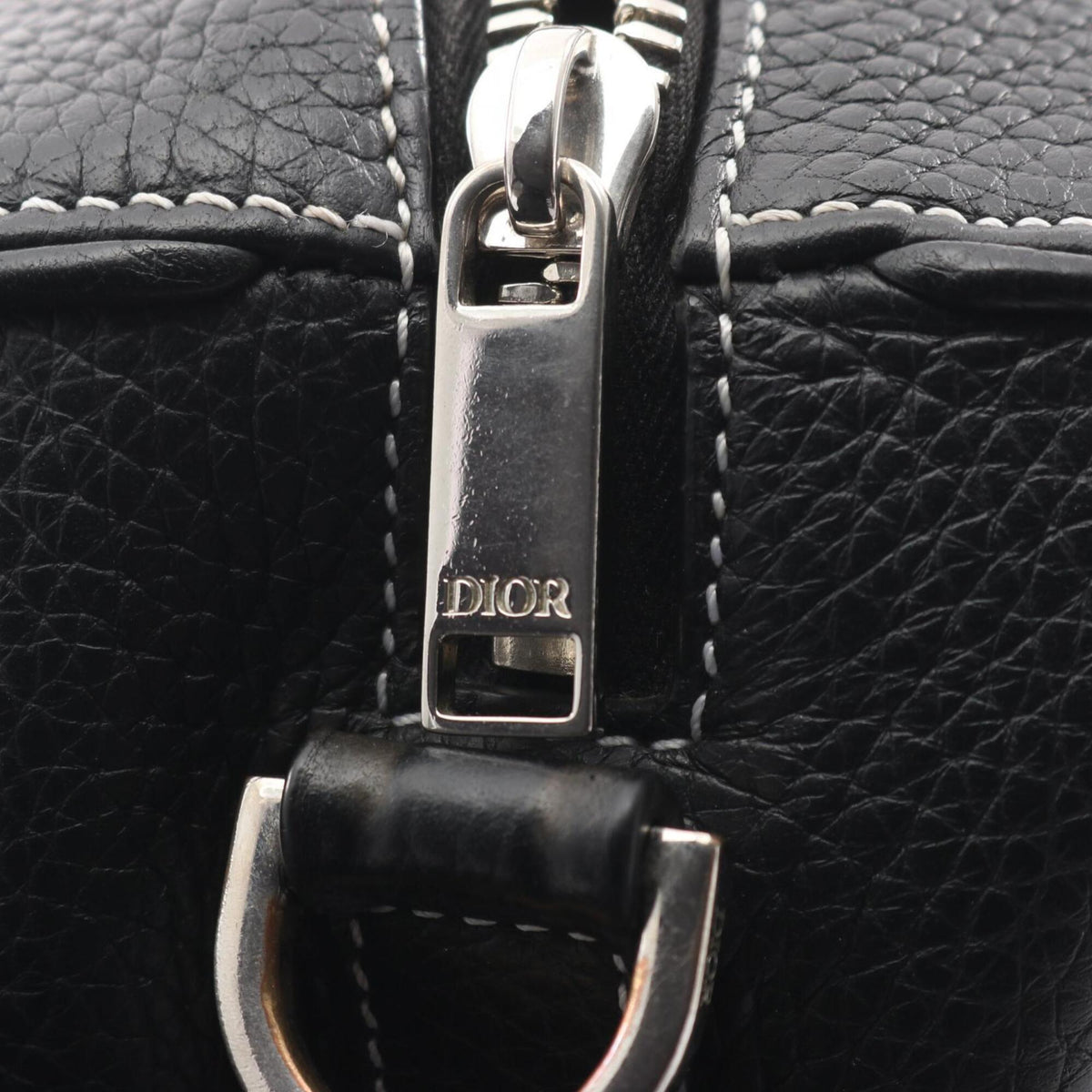 Christian Dior Black Leather Handbag Shoulder Bag (Pre-Owned)
