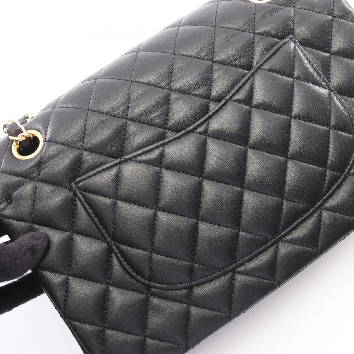 Chanel Black Leather Handbag Shoulder Bag (Pre-Owned)