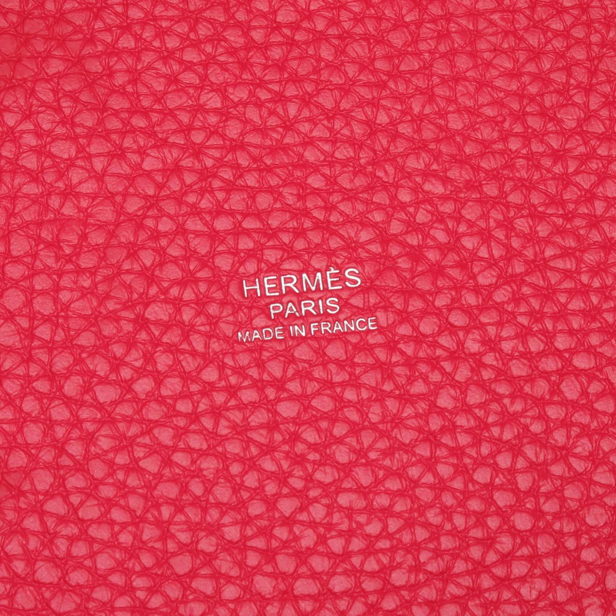 Hermes Pink Red Color Taurillon Clemence Leather Leather Swift Leather Handbag (Pre-Owned)