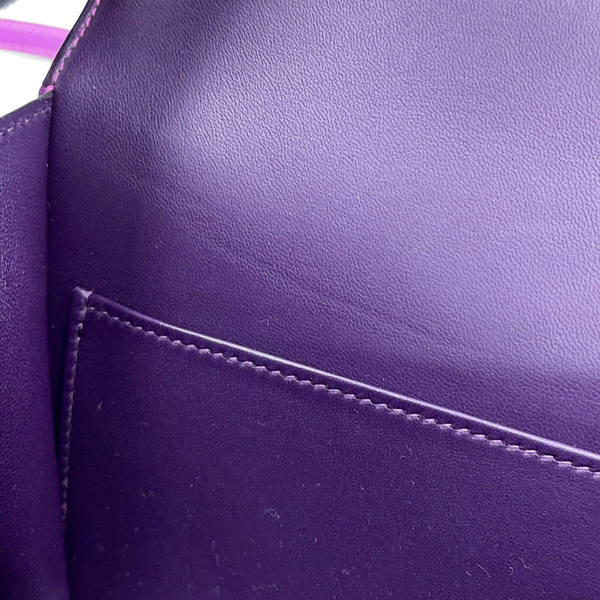 Hermes Constance Anemone Cassis Chevre Myzore Leather Handbag Shoulder Bag (Pre-Owned)