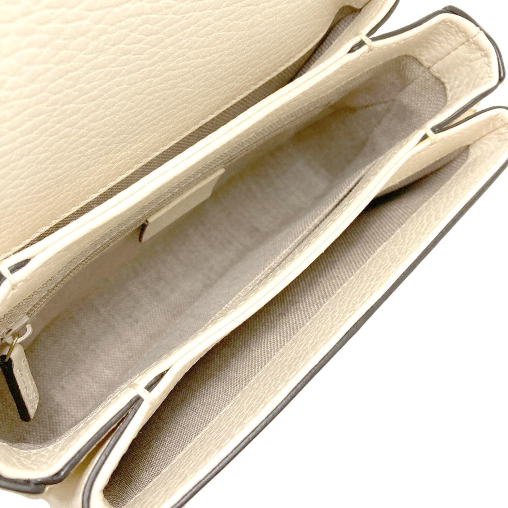 Gucci Ivory Leather Shoulder Bag (Pre-Owned)