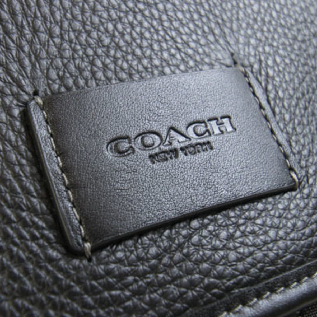 Coach Signature Black Gray Canvas Leather Backpack (Pre-Owned)