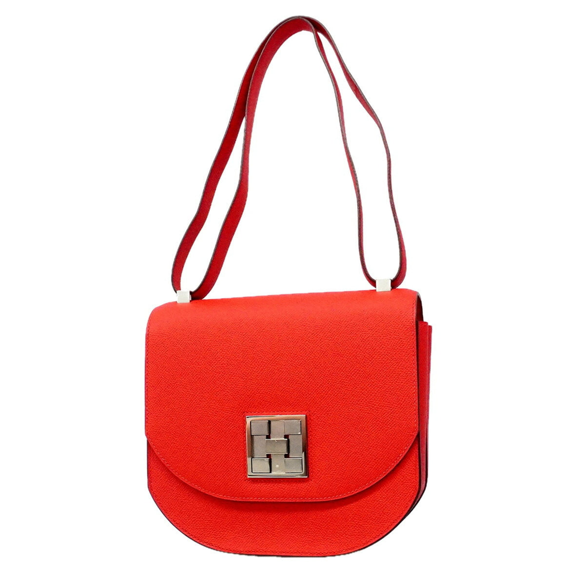 Hermes Red Color Leather Shoulder Bag (Pre-Owned)