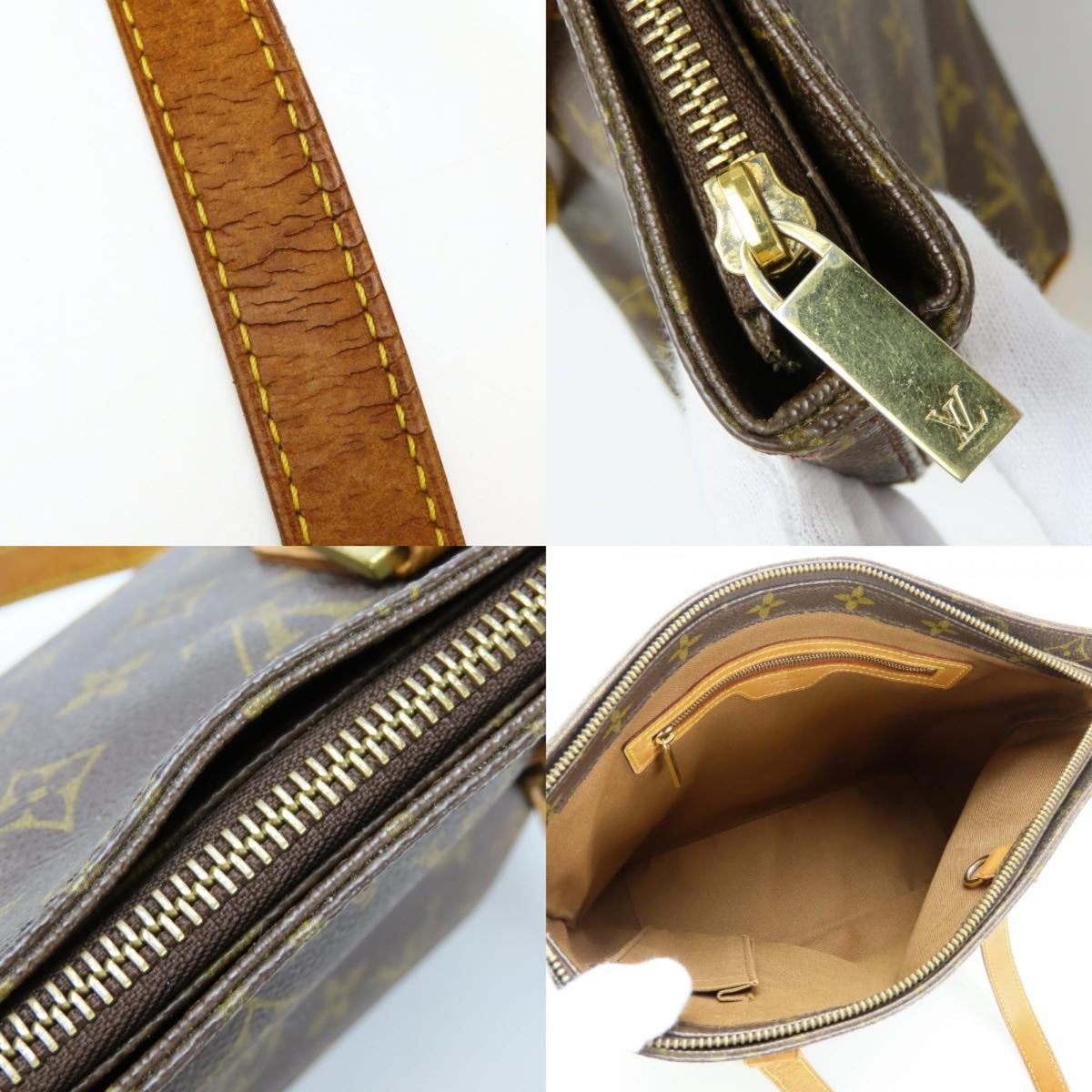 Louis Vuitton Brown Monogram Leather Tote Bag (Pre-Owned)